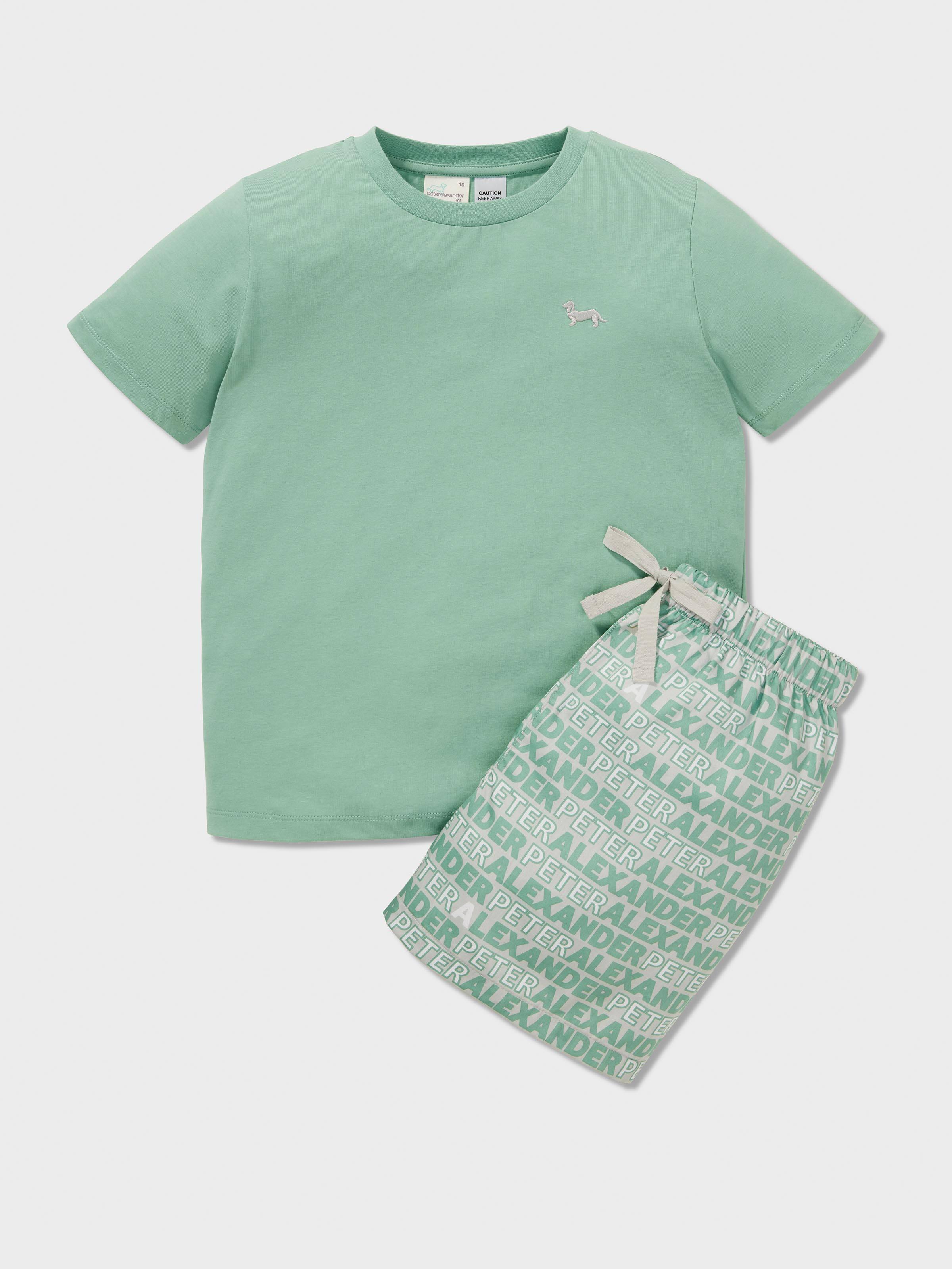Boys P.A. Logo 100% Cotton Short Pj Set