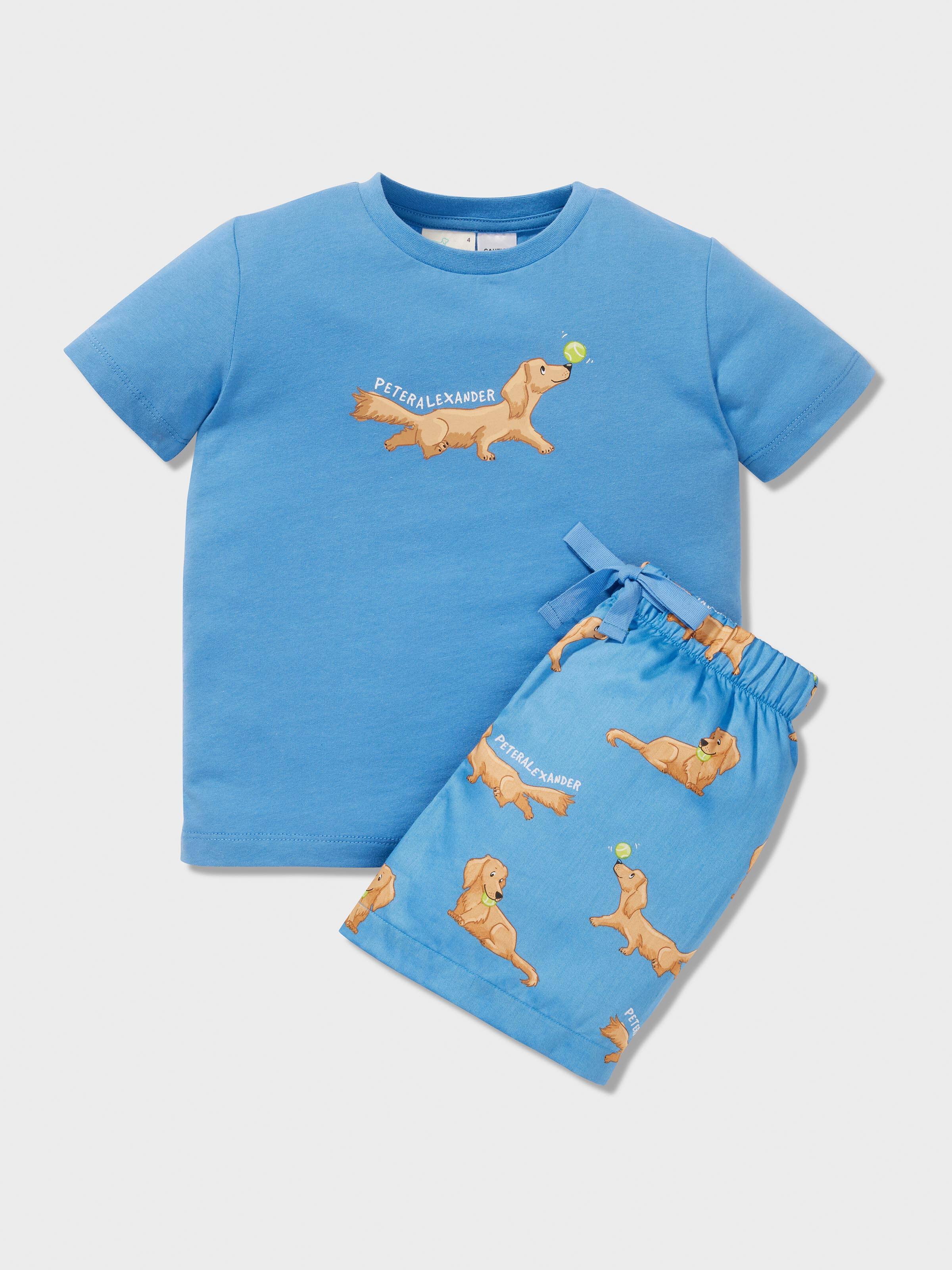 Boys Blue Penny 100% Cotton Short Pj Set