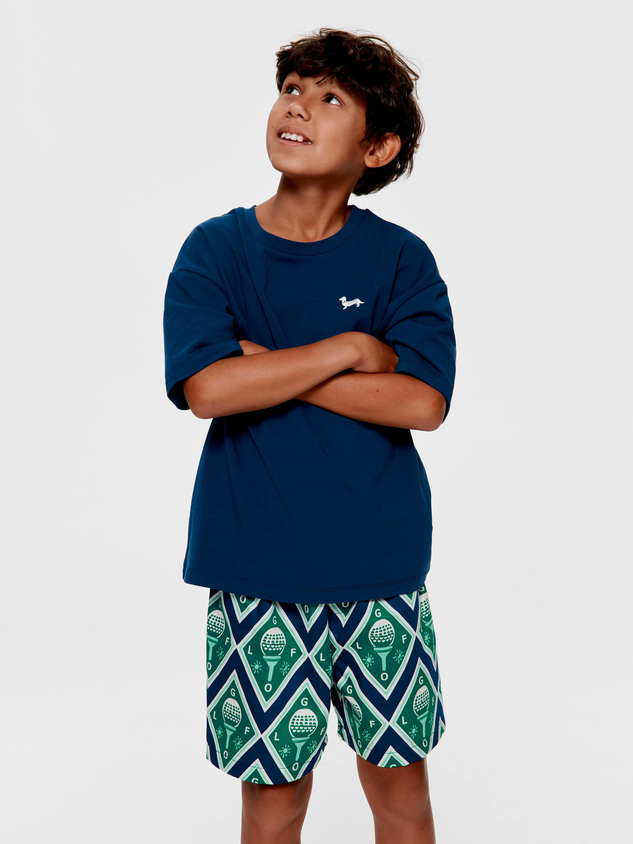 Boys Golfing Short Pj Set