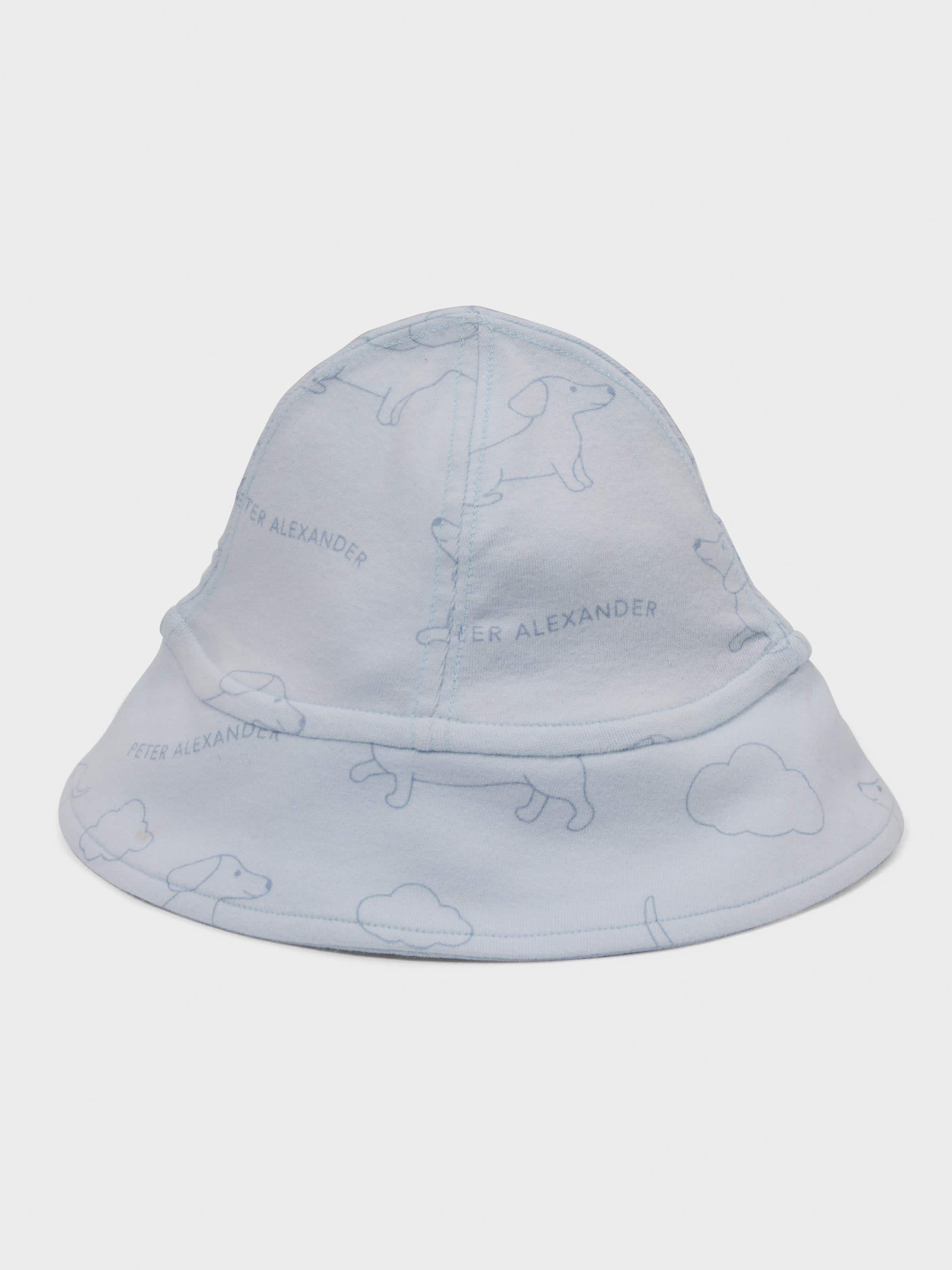 Baby Organics Blue Penny Print Hat