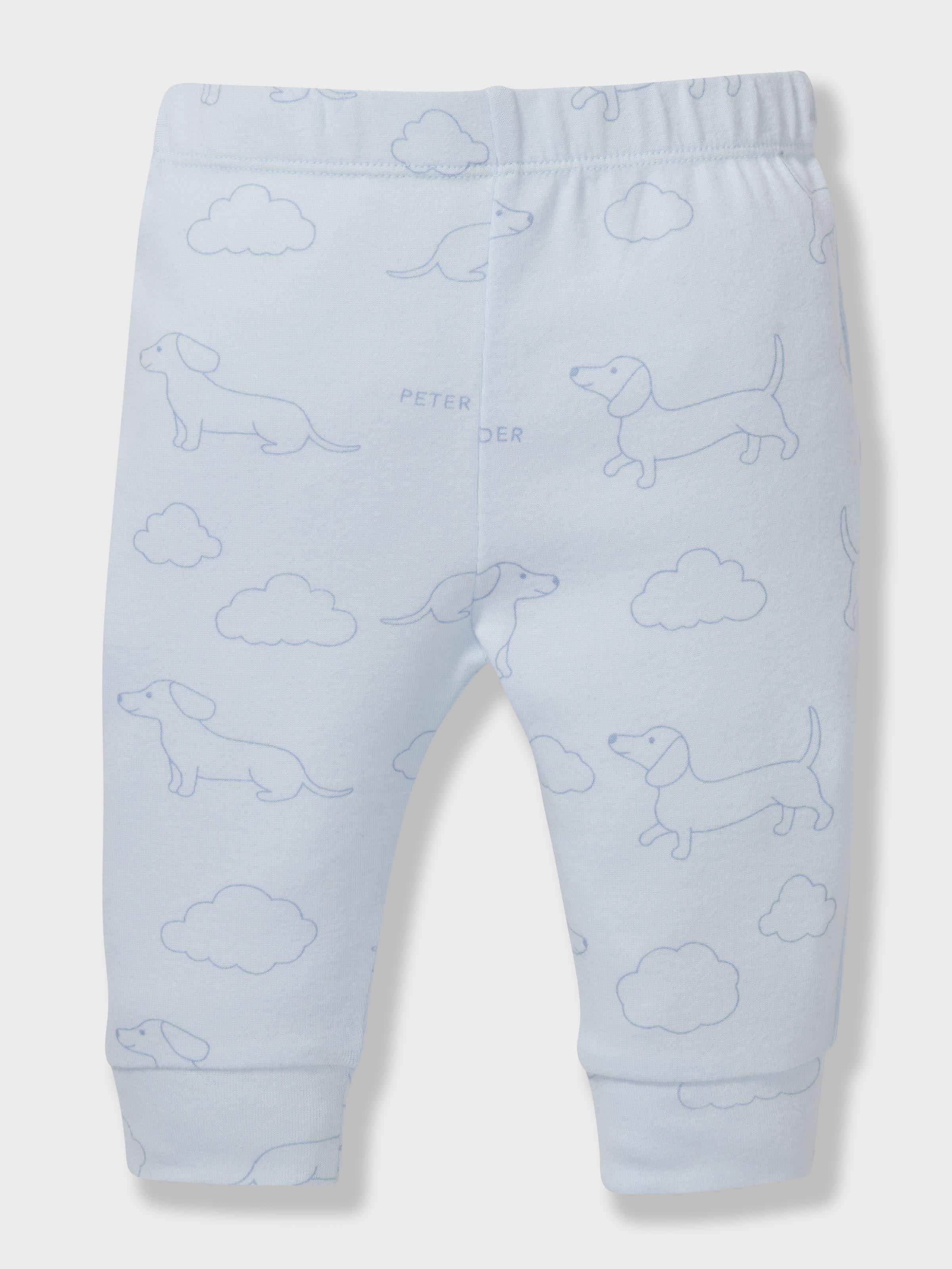 Baby Organics Blue Penny Print Long Pj Set