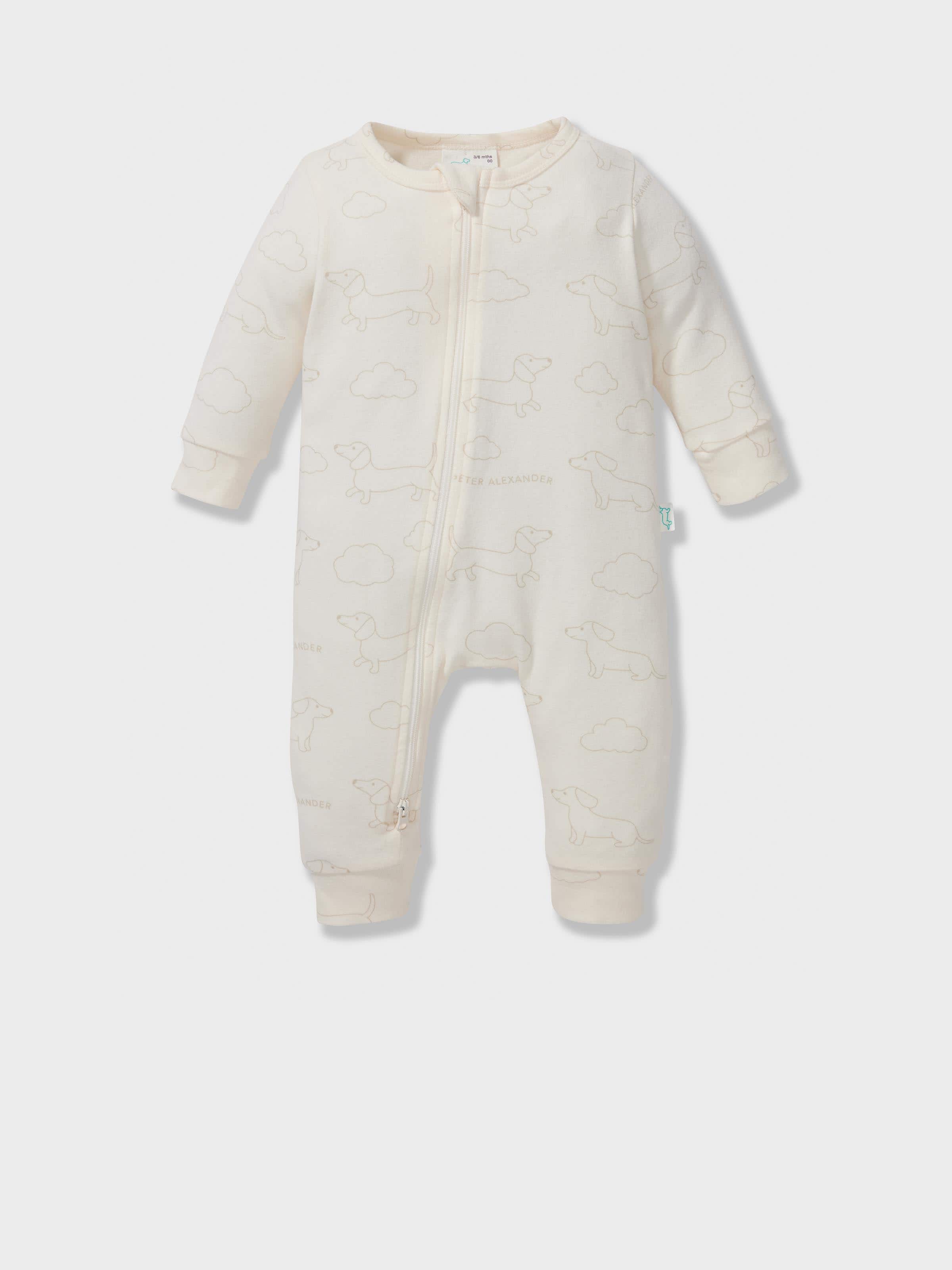 Baby Organics White Penny Print Onesie