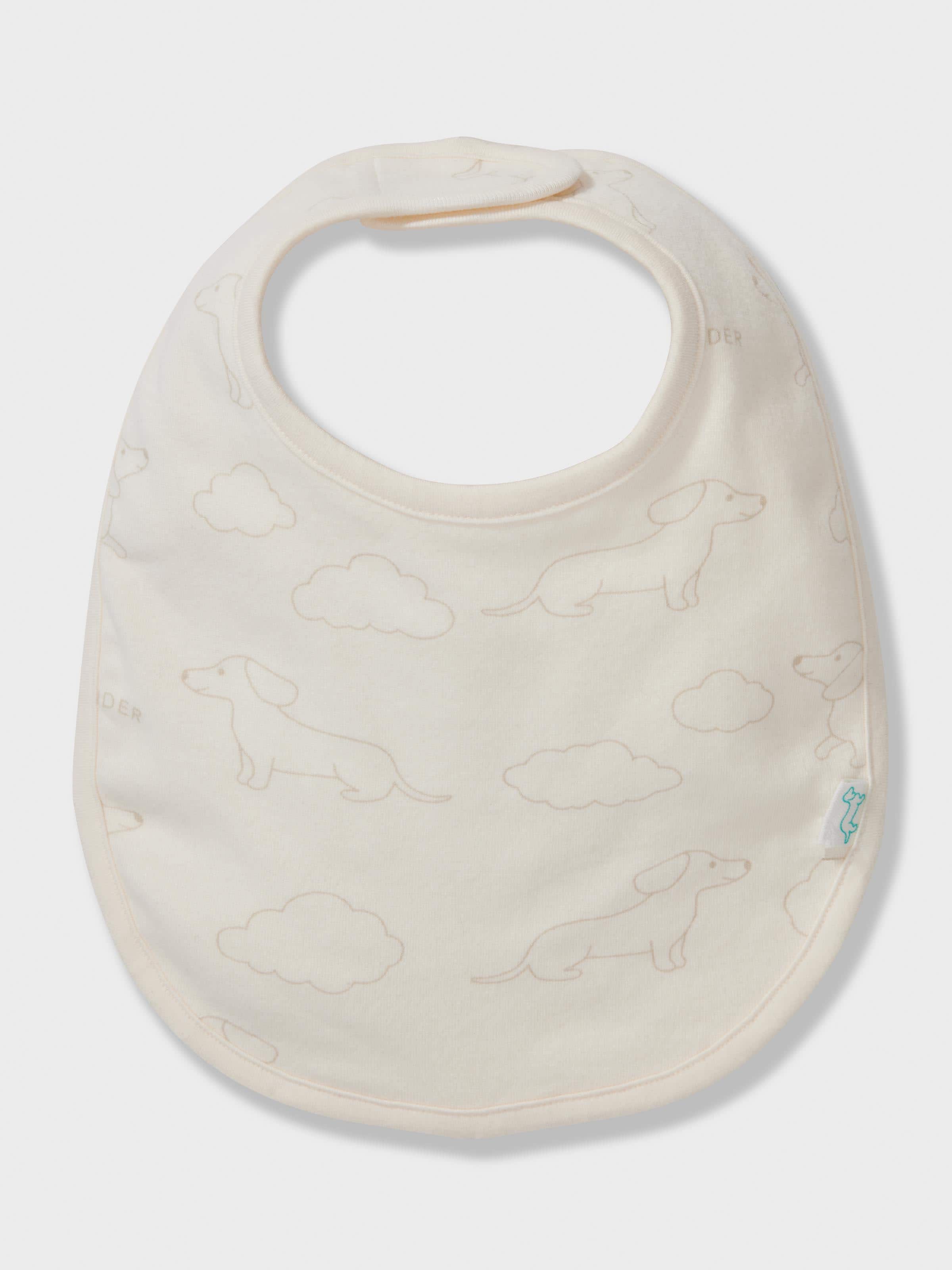 Baby Organics White Penny Print Bib