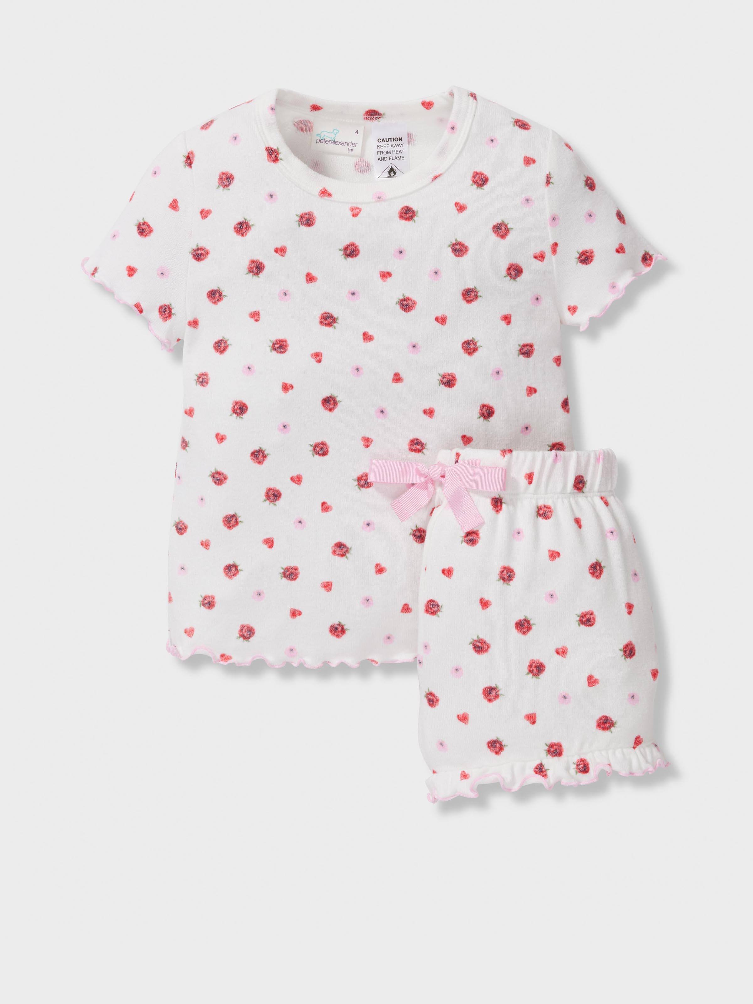 Jnr Girls Ditsy Floral Short Pj Set