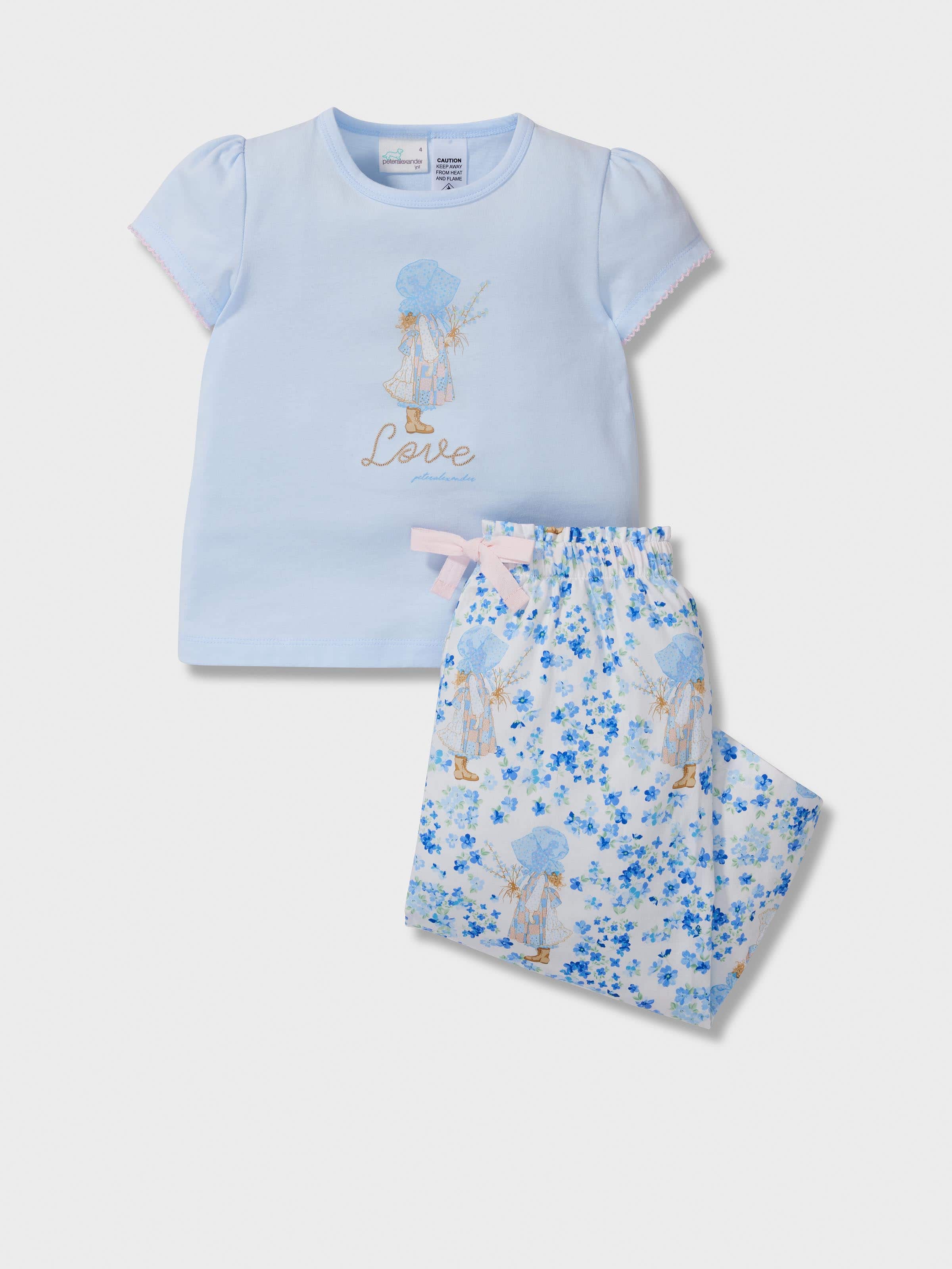 Jnr Girls Holly Hobbie 100% Cotton Long Pj Set