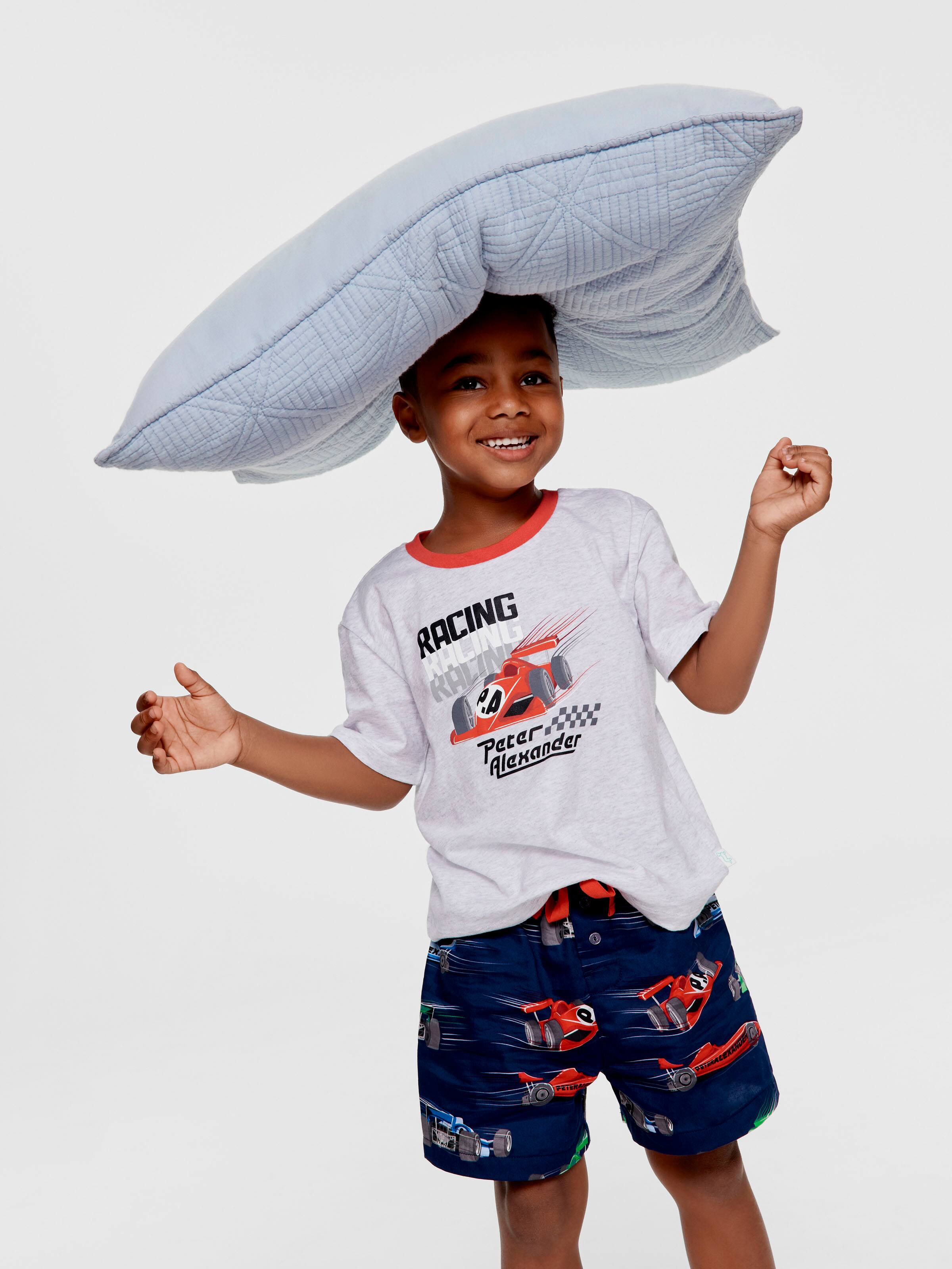 Jnr Boys Racing 100% Cotton Short Pj Set