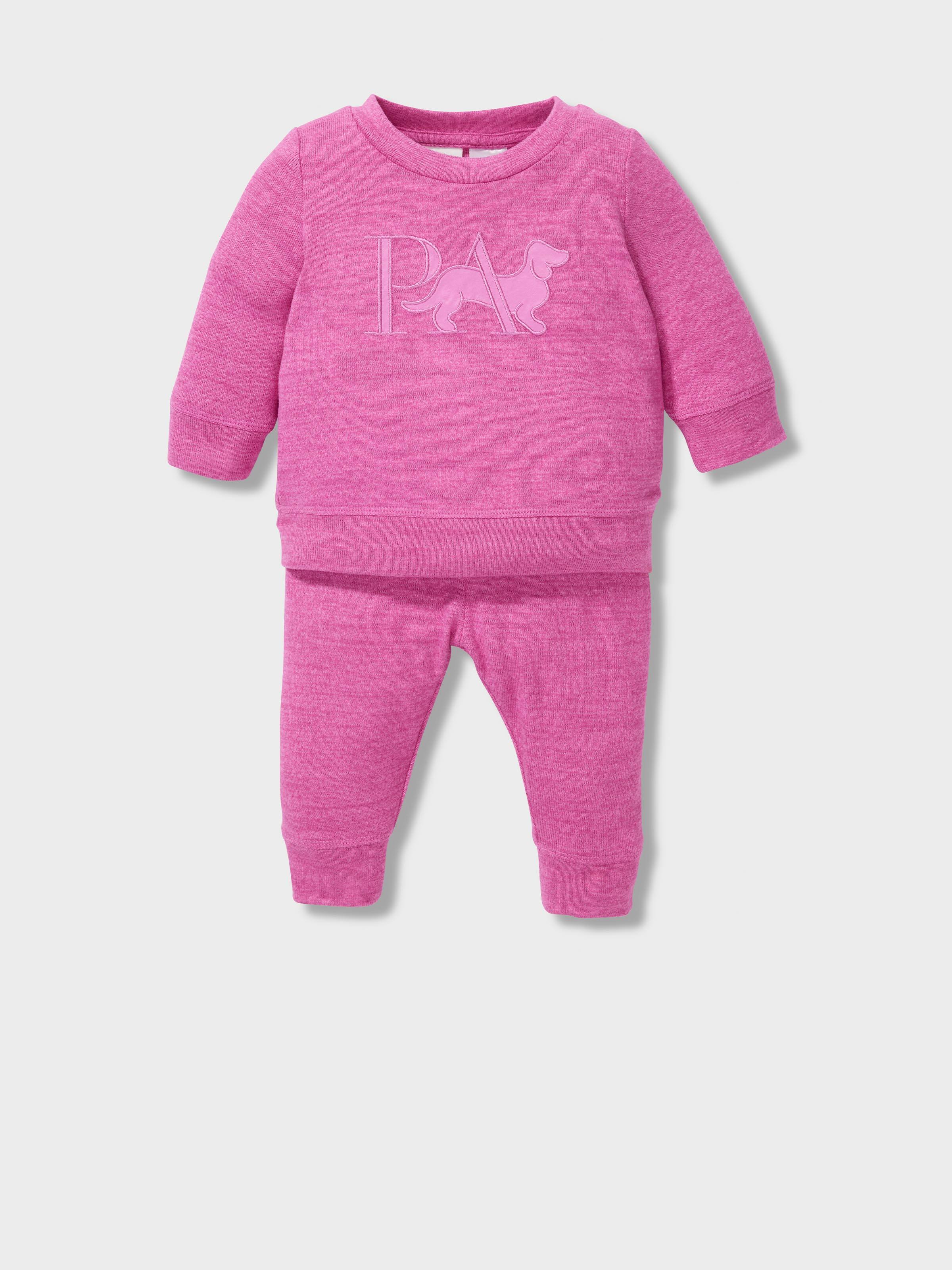 Baby Girl Fuchsia Fuzzy Long Pj Set