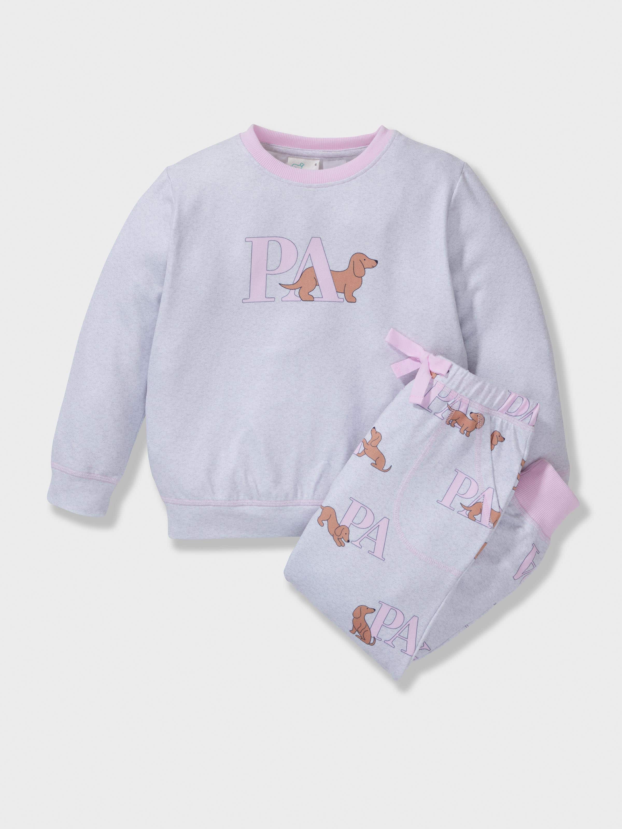 Girls P.A. Logo Plush Long Pj Set