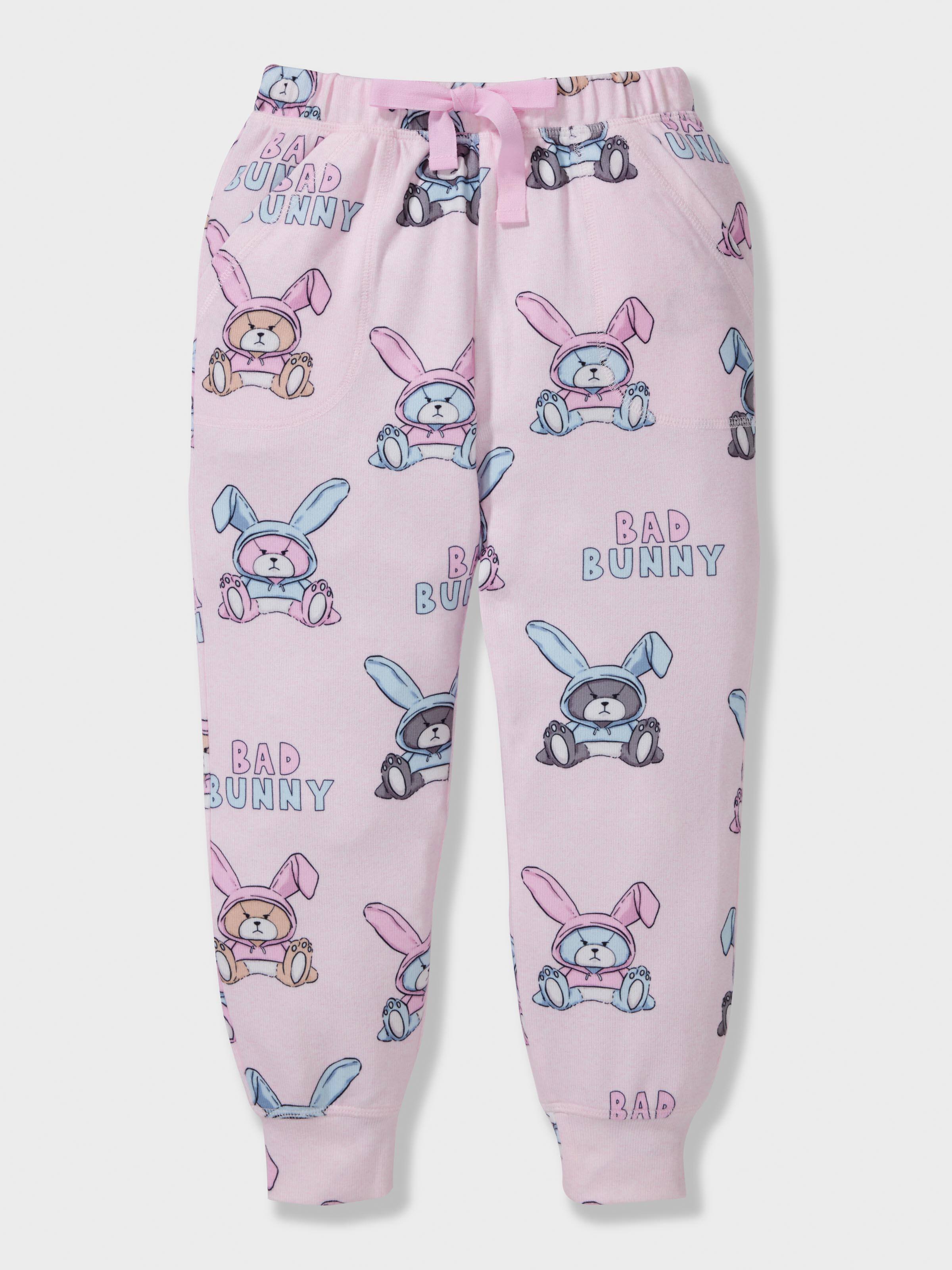 Jnr Girls Bad Bunny Plush Long Pj Set