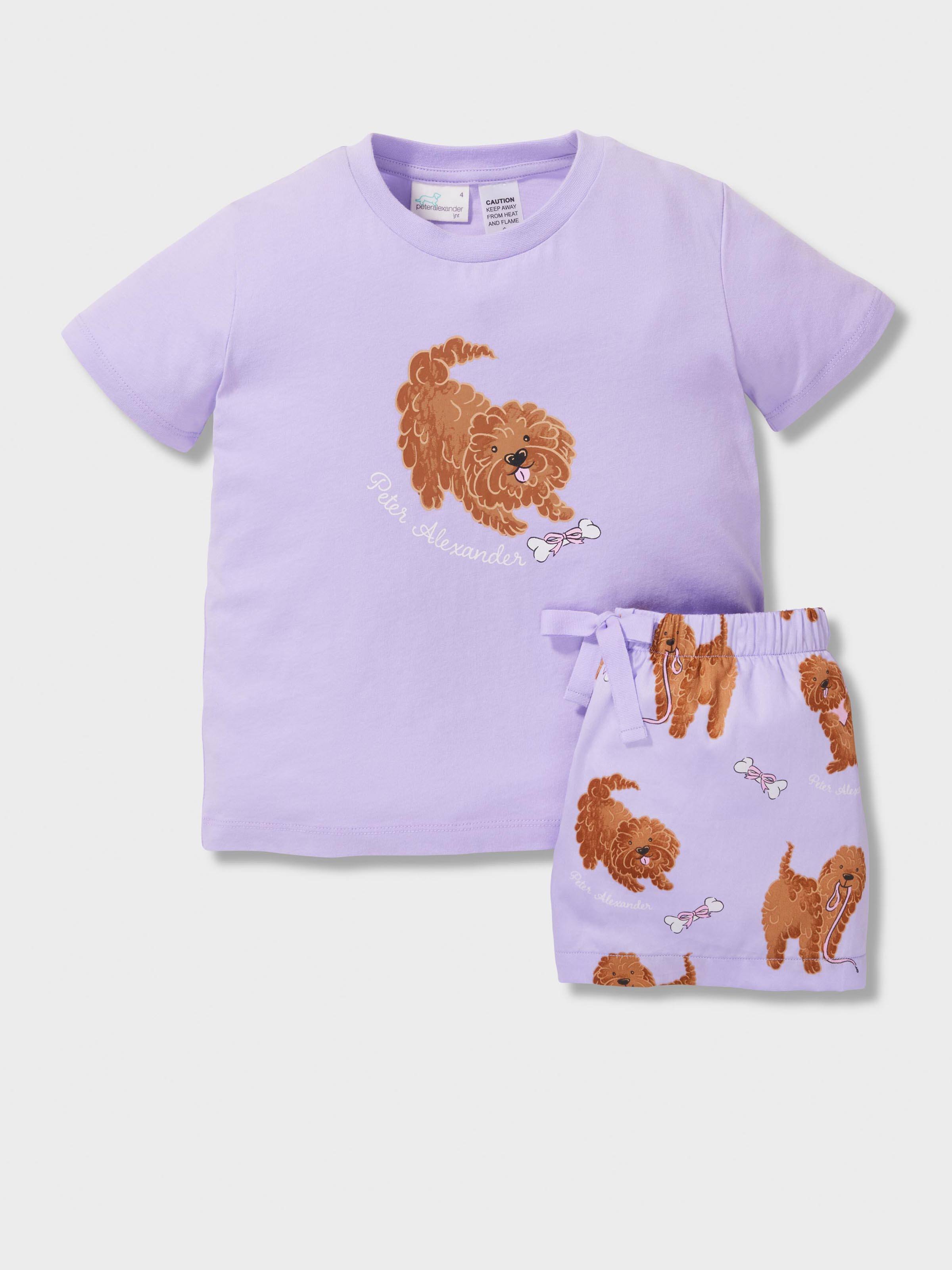 Jnr Girls Cavoodles 100% Cotton Short Pj Set