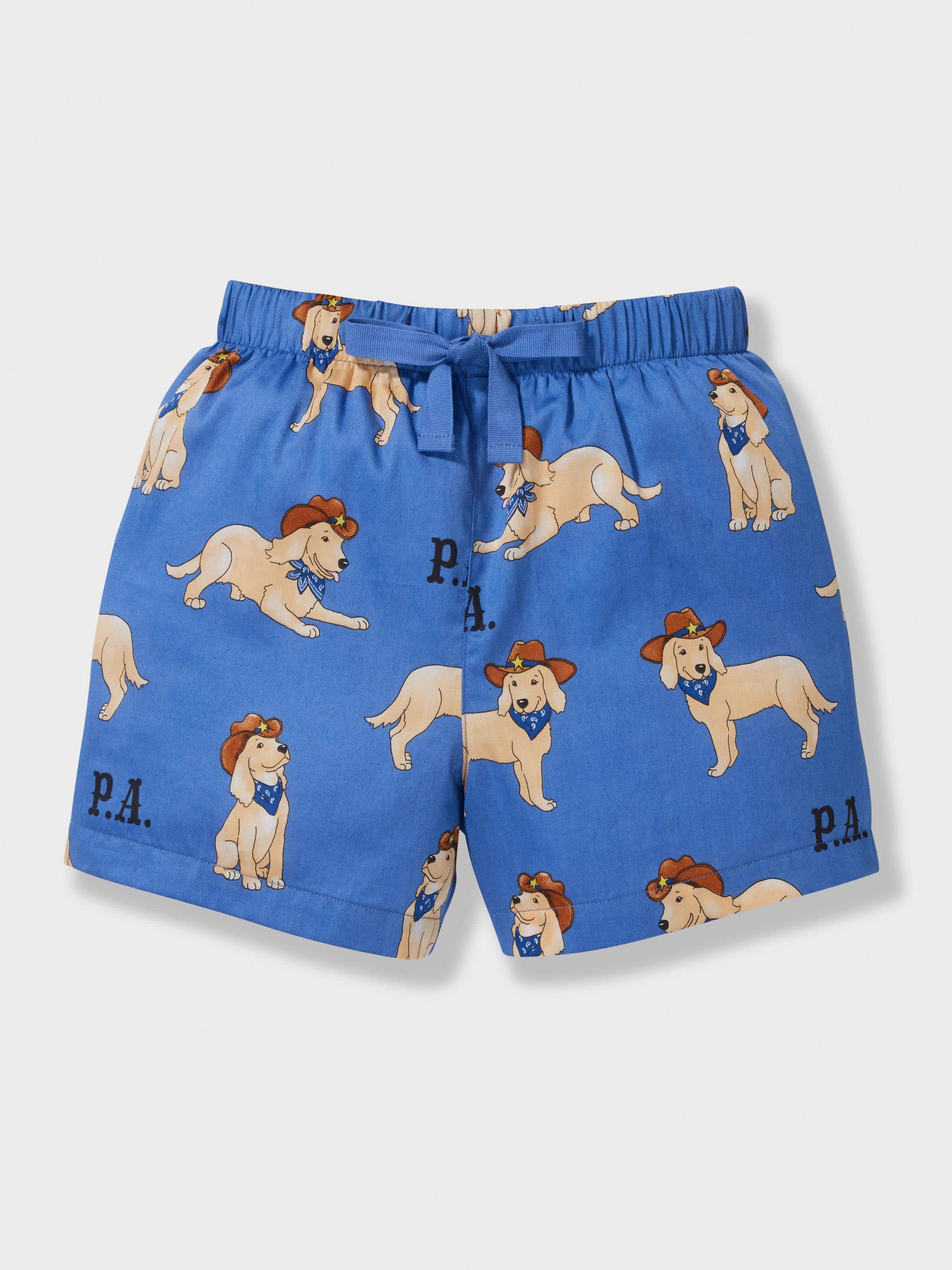 Jnr Boys Cowboy Dogs 100% Cotton Short Pj Set