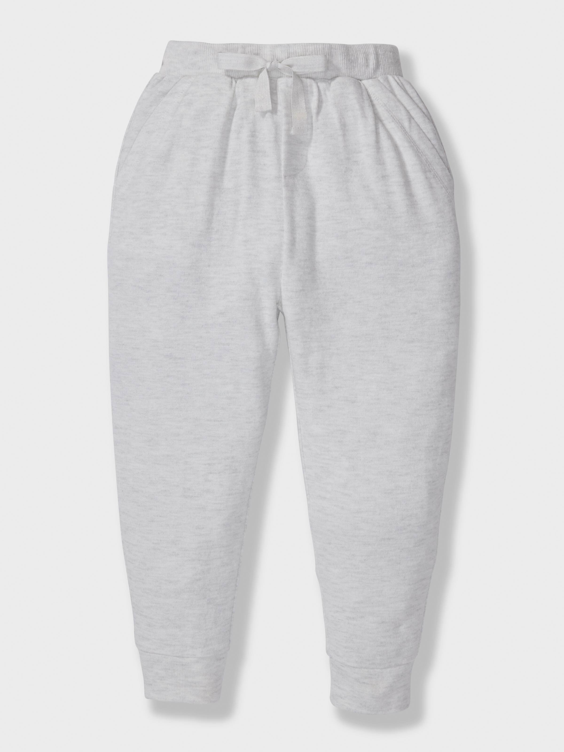 Jnr Kids Stone Grey Fuzzy Long Pj Set