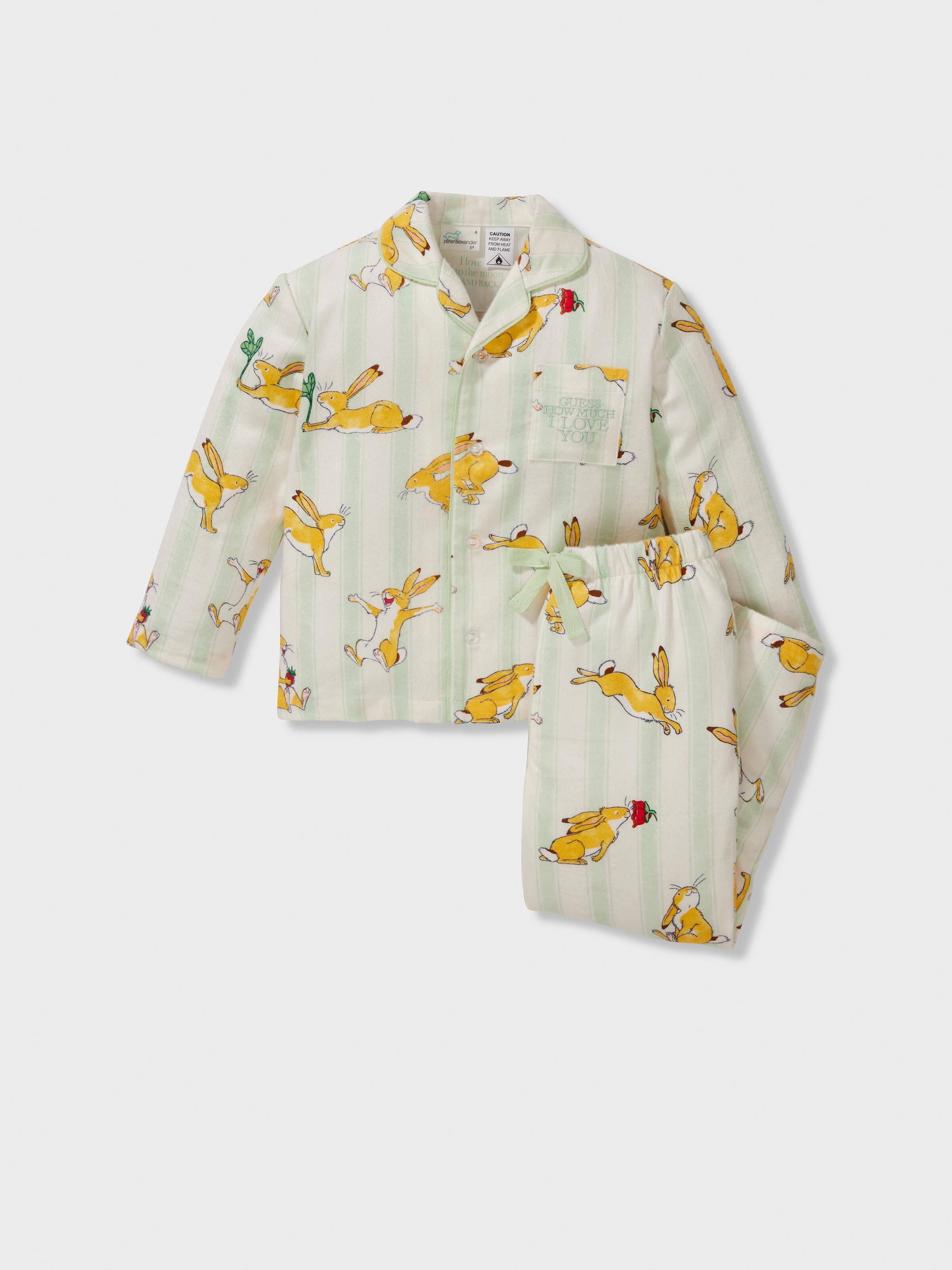 Jnr Kids Guess How Much I Love You Bamboo Flannelette Long Classic Pj Set