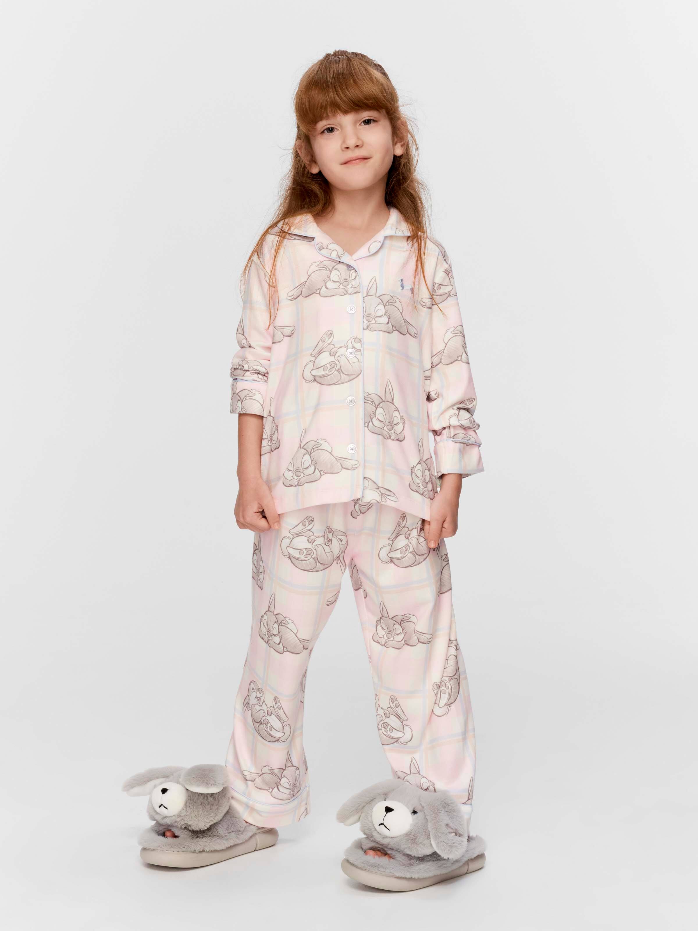 Jnr Girls Disney Thumper Plush Long Classic Pj Set