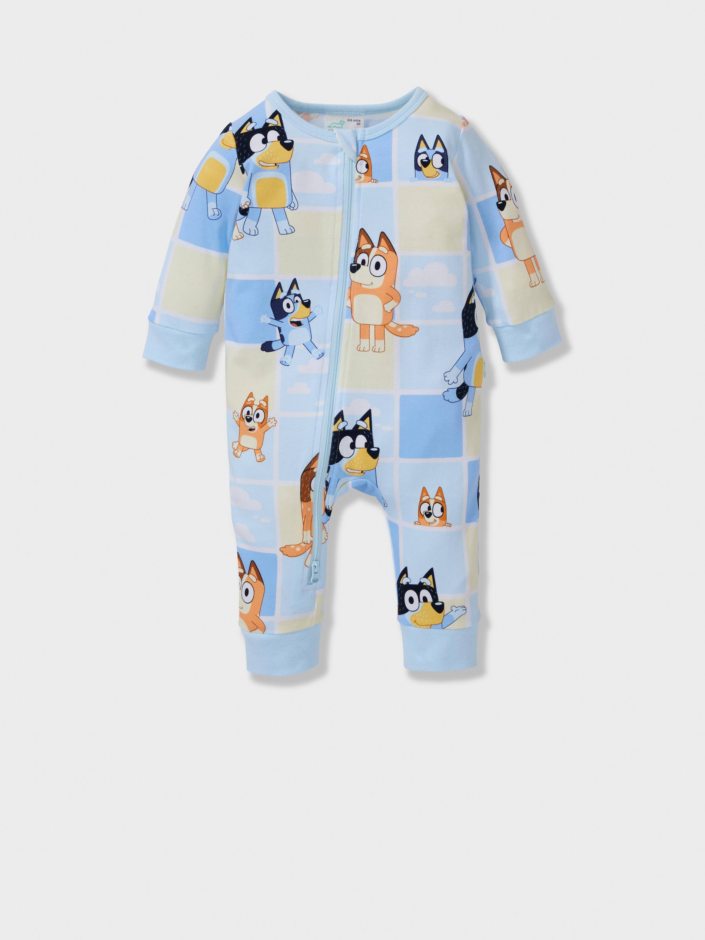 Baby Bluey Check Onesie