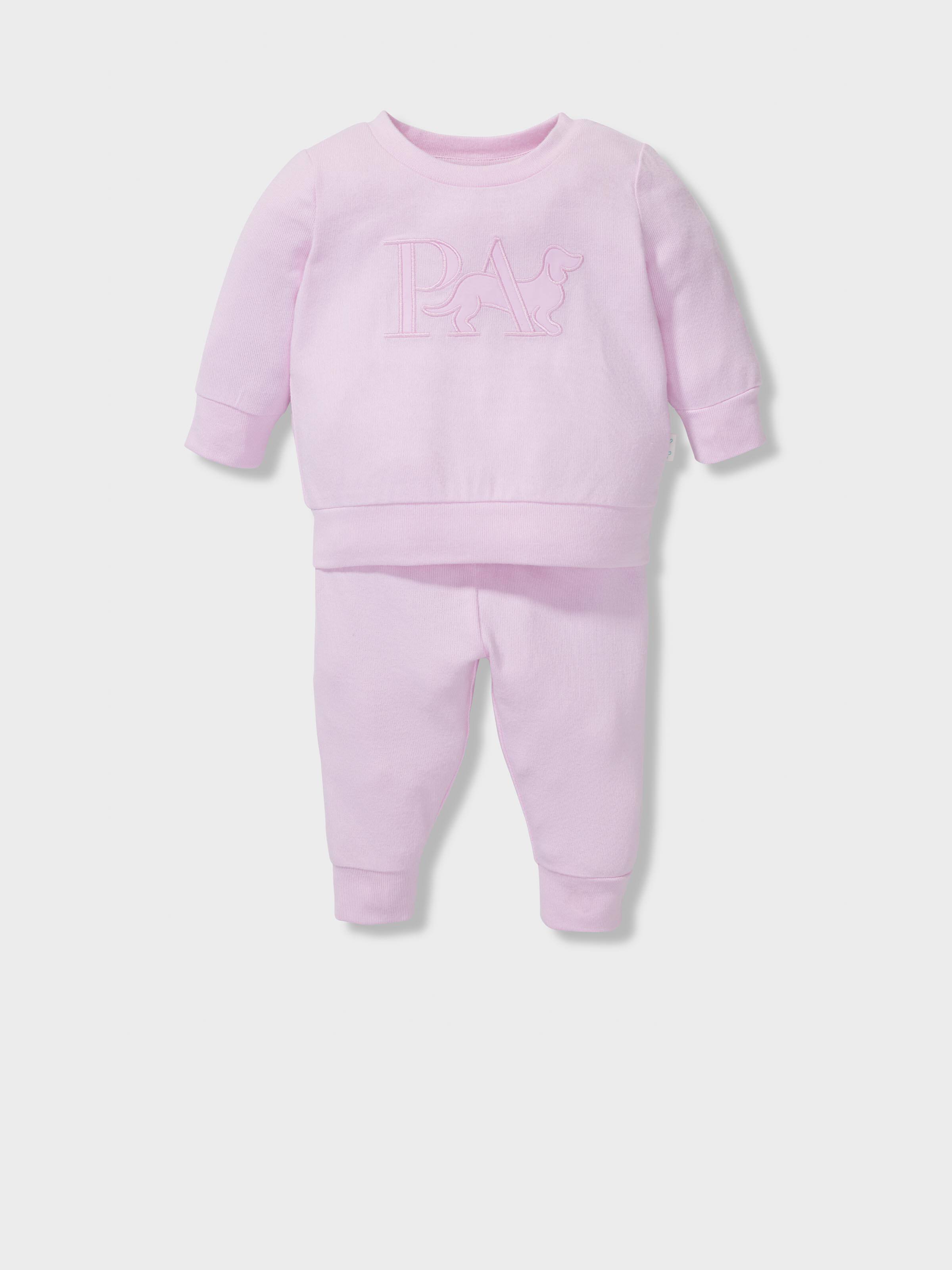 Baby Girl Pink Plush Long Pj Set