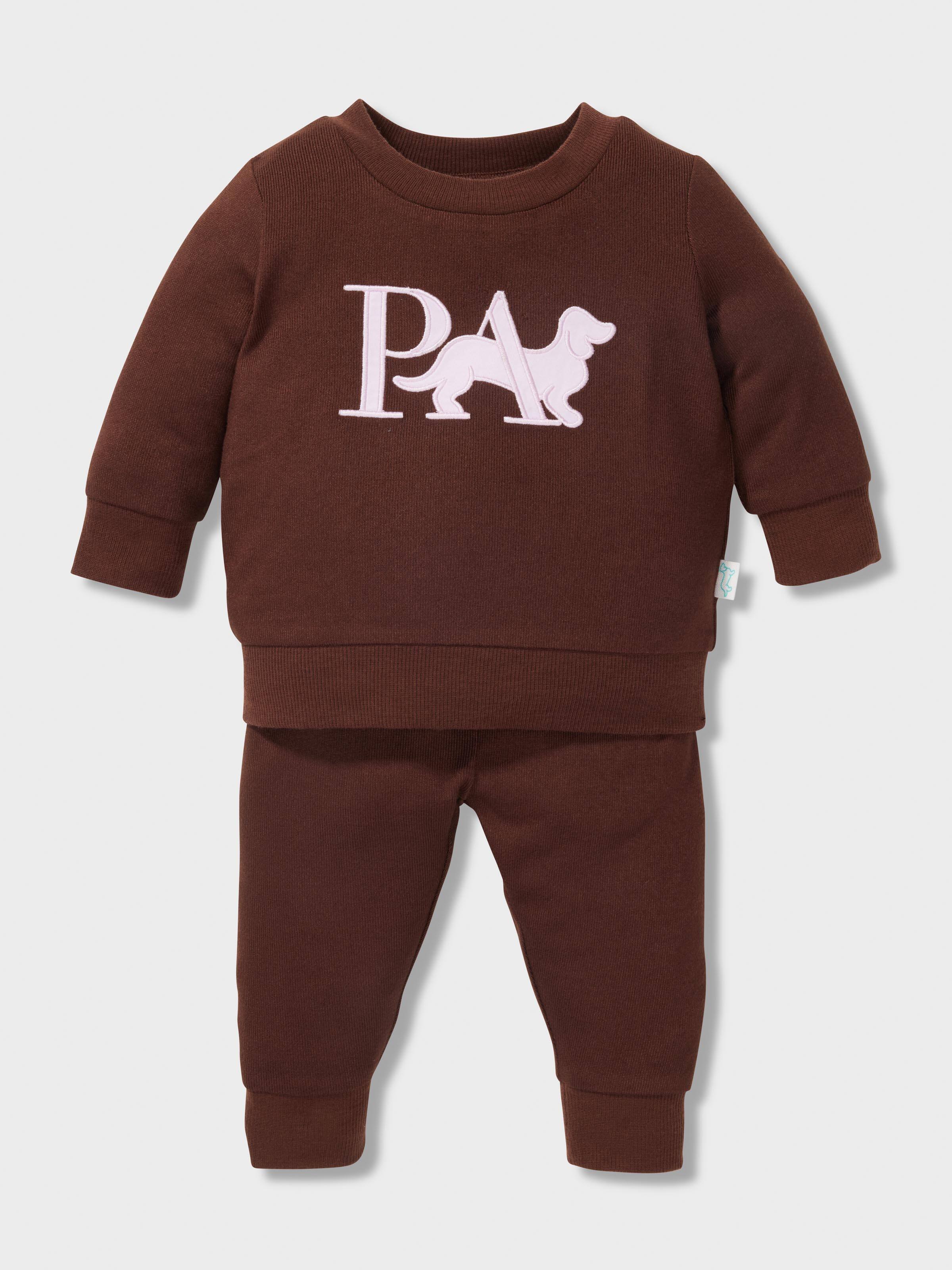 Baby Chocolate Plush Long Pj Set