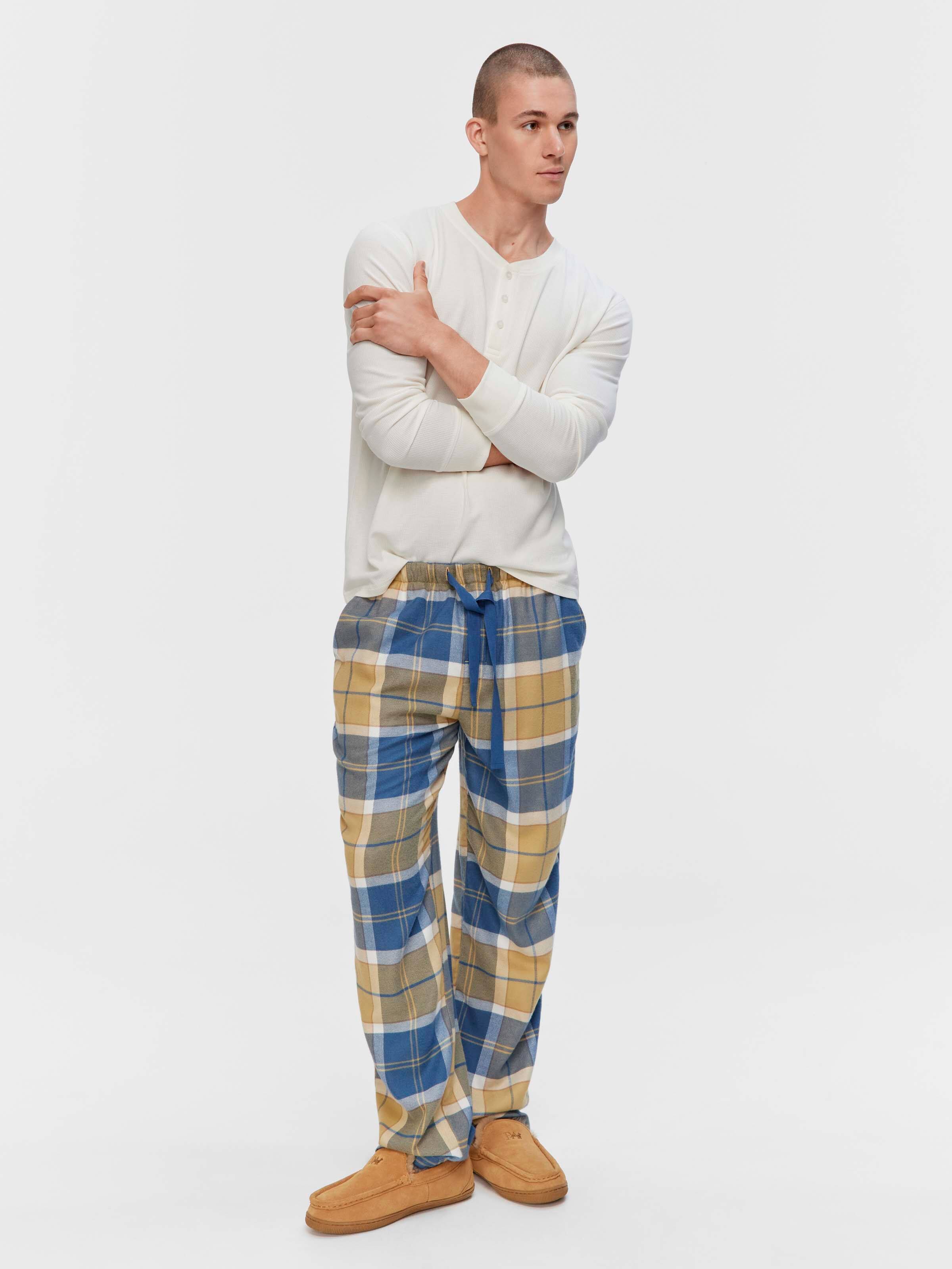 Blue Check Flannelette Classic Pj Pant