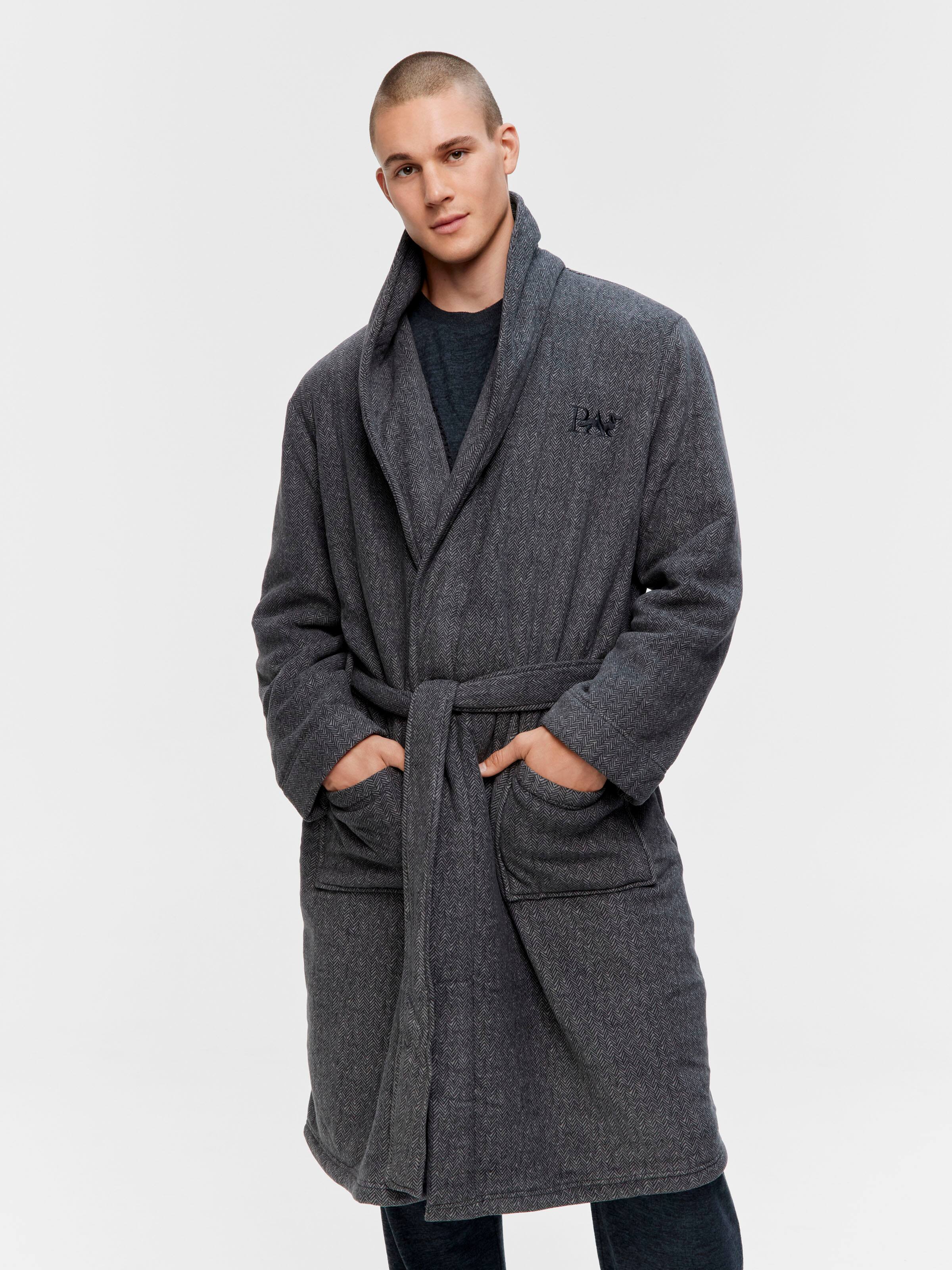 Charcoal Herringbone Gown