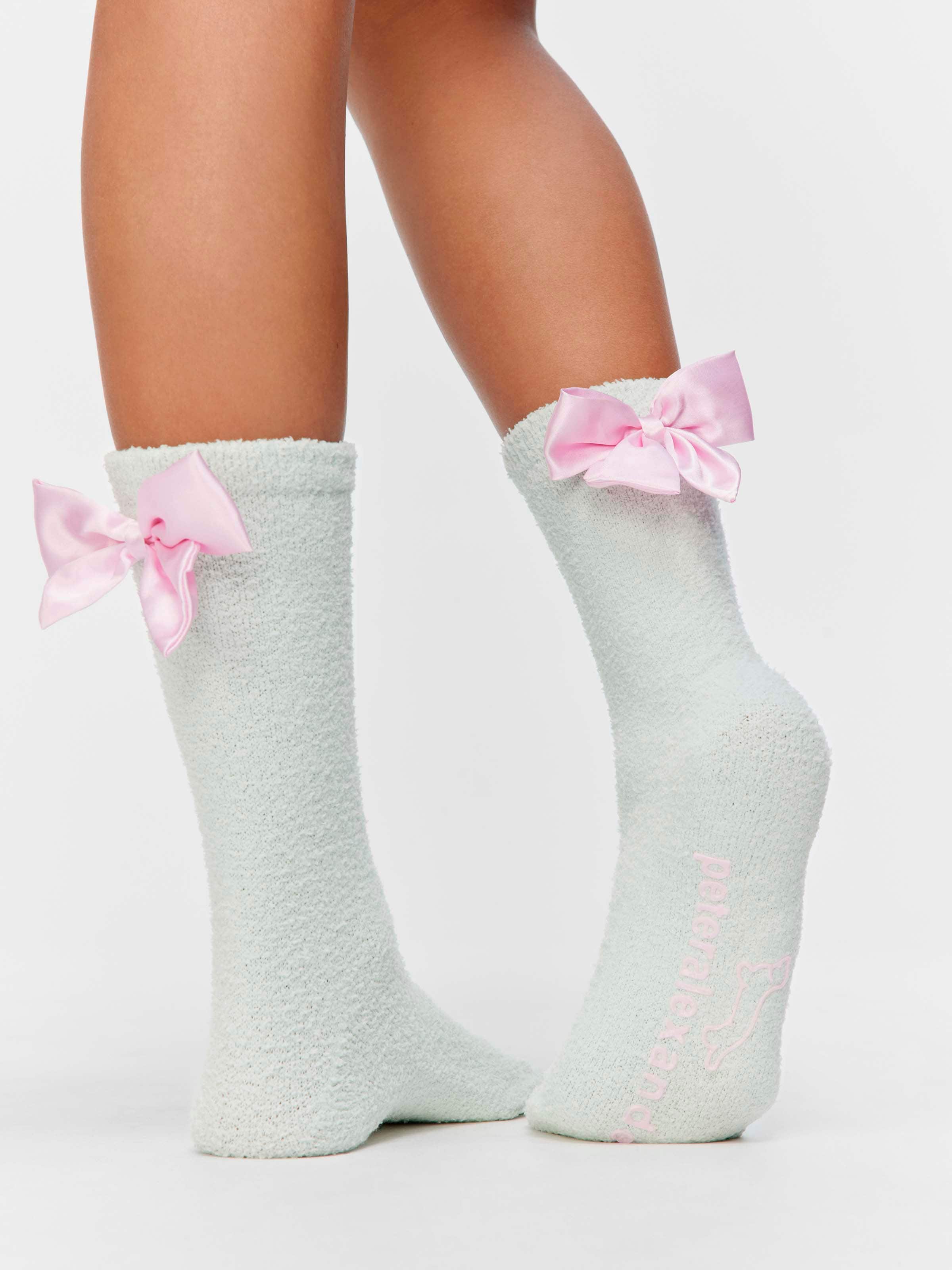 Fluffy Bow Sock