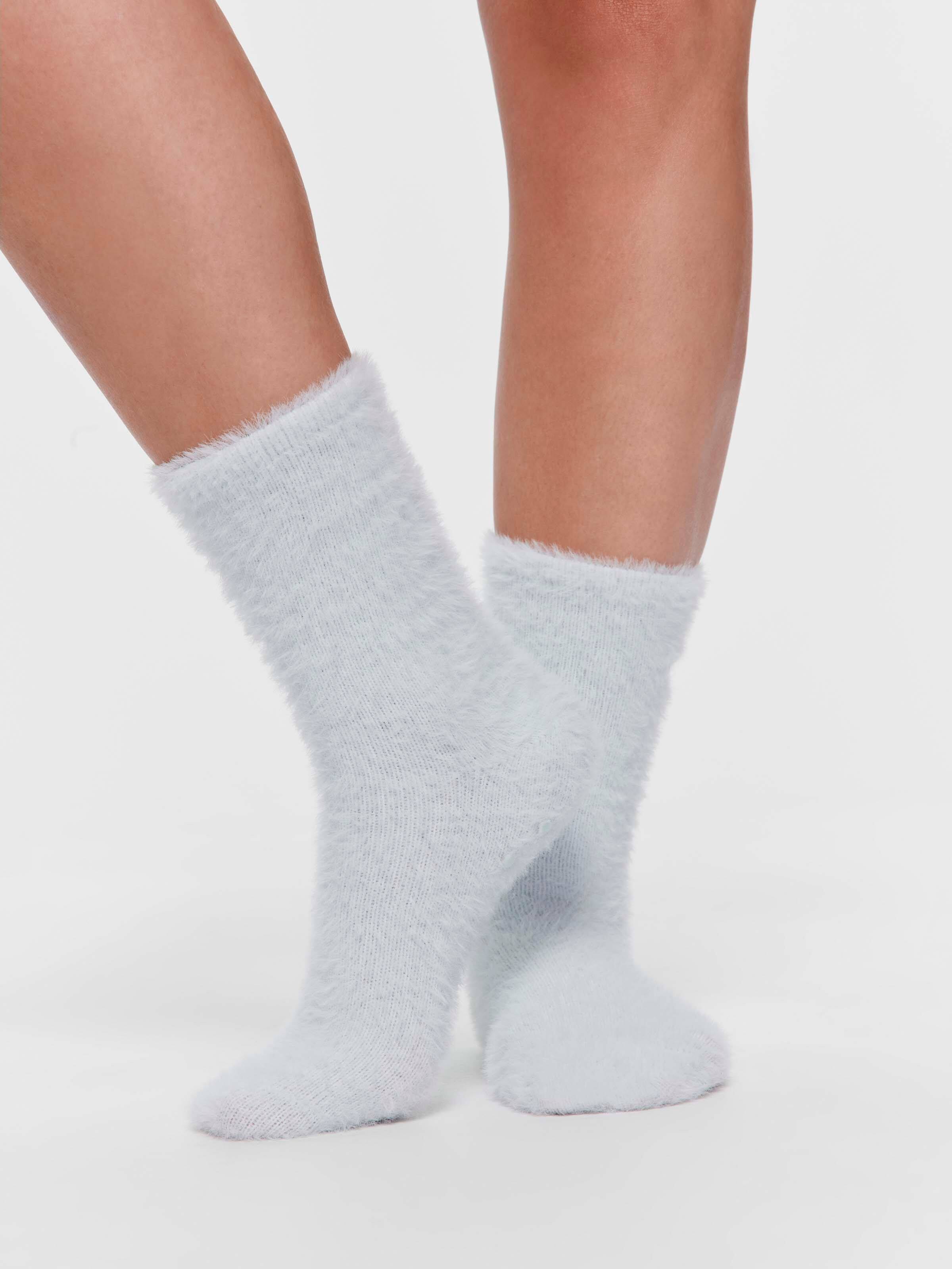 Pale Blue Soft Mink Sock
