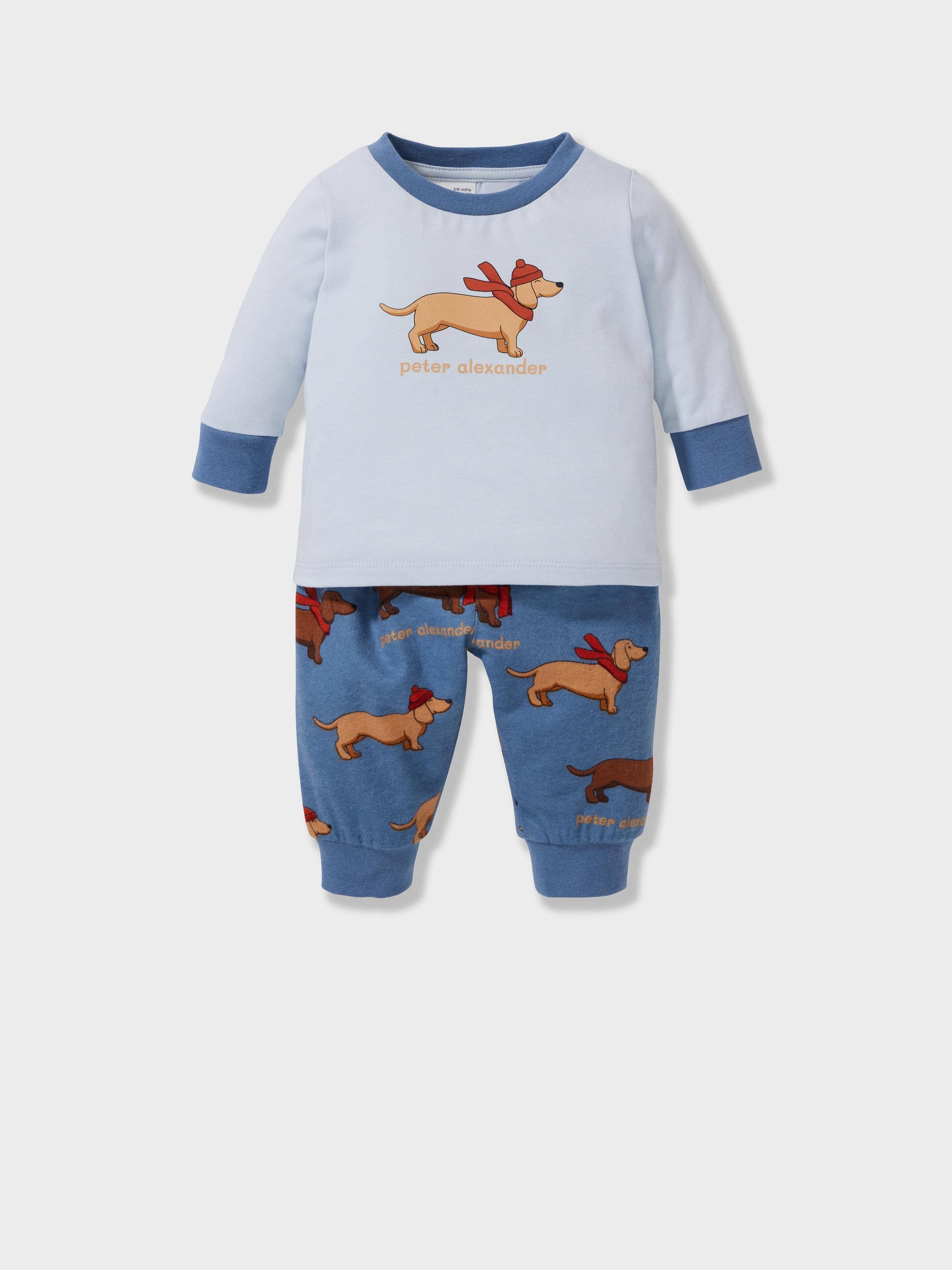 Baby Boy Blue Penny 100% Cotton Long Pj Set