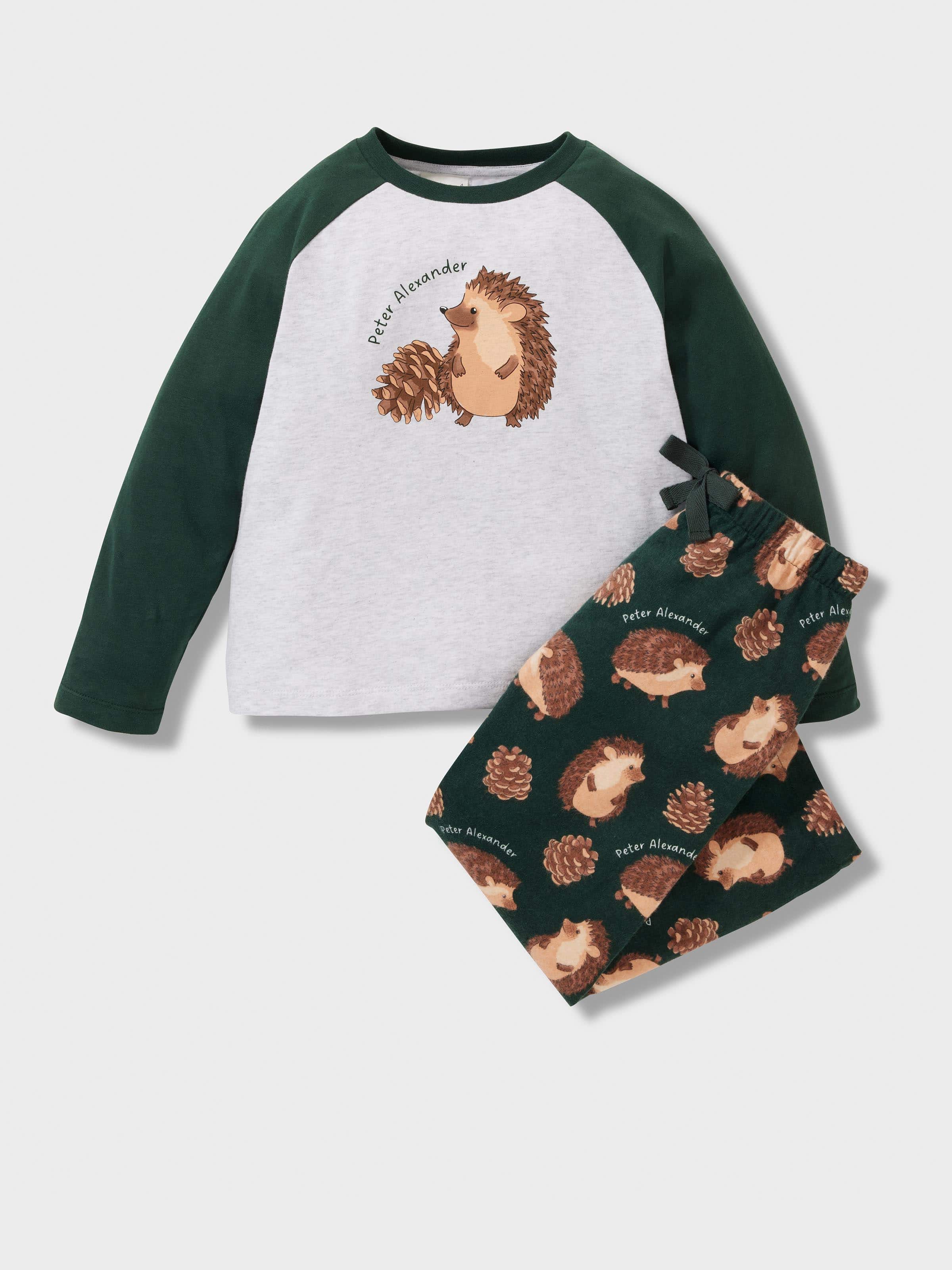 Jnr Boys Hedgehog 100% Cotton Long Pj Set