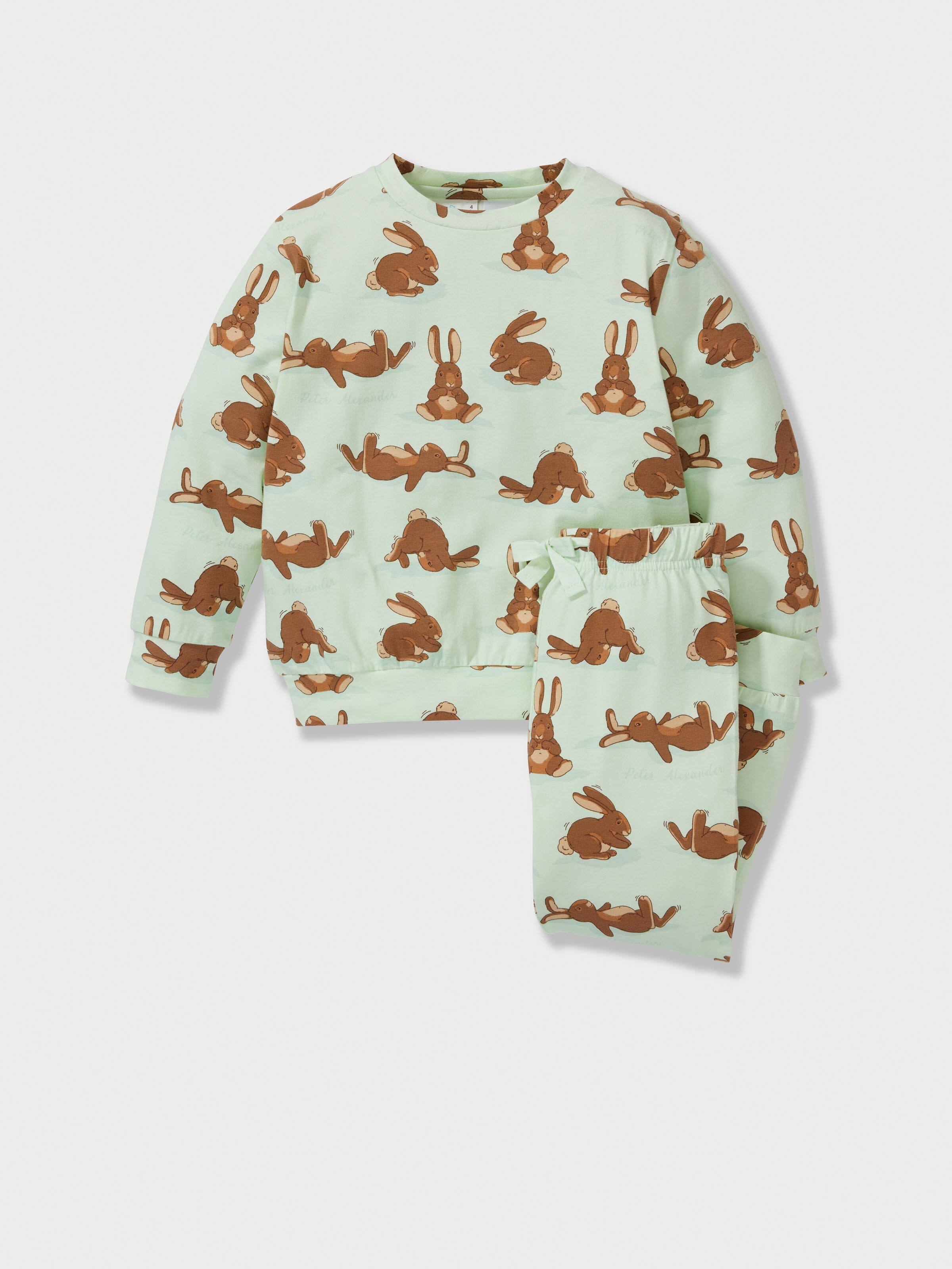 Jnr Kids Easter Bunny Long Pj Set