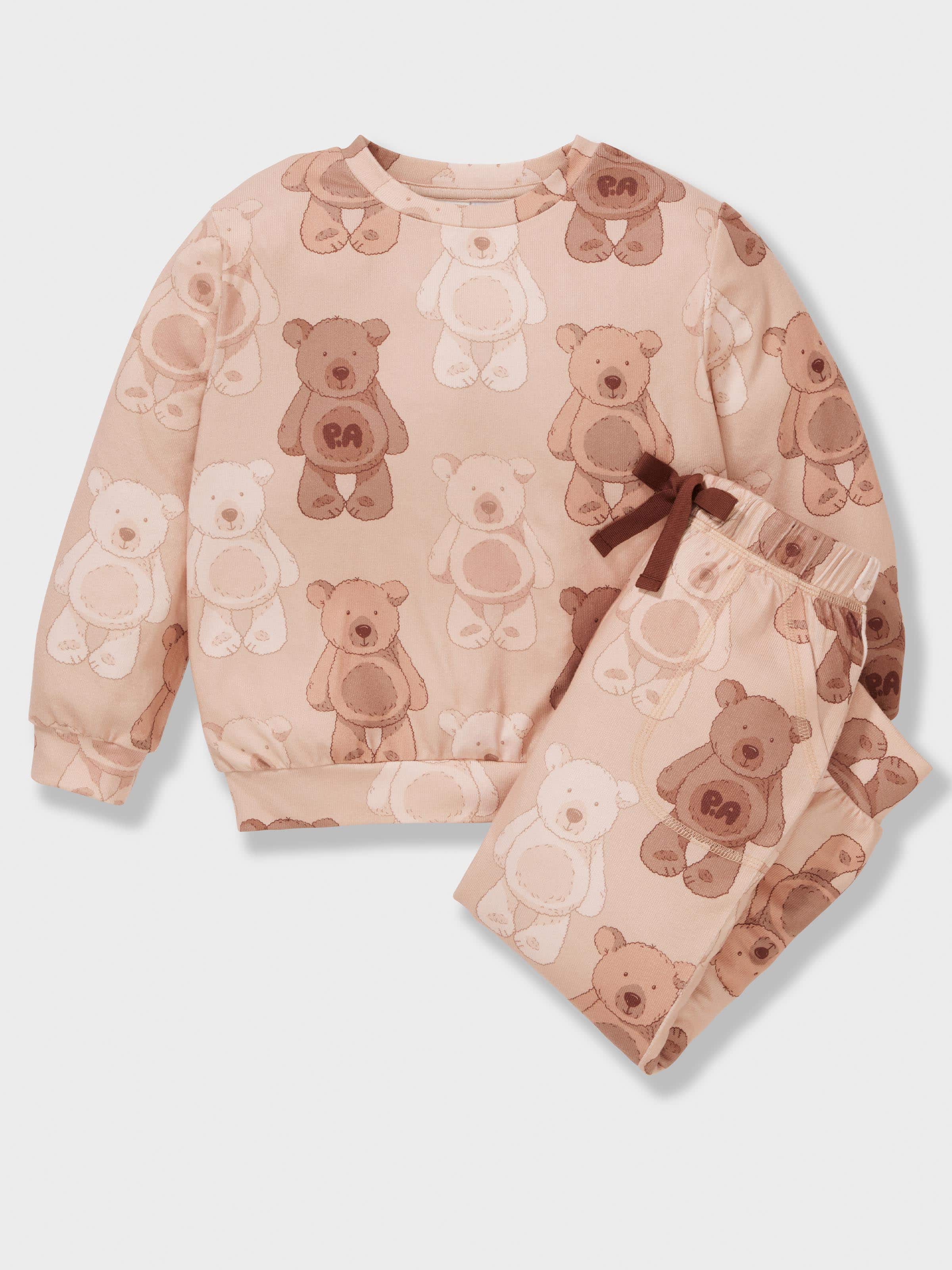 Kids Teddy Bear Long Plush Pj Set