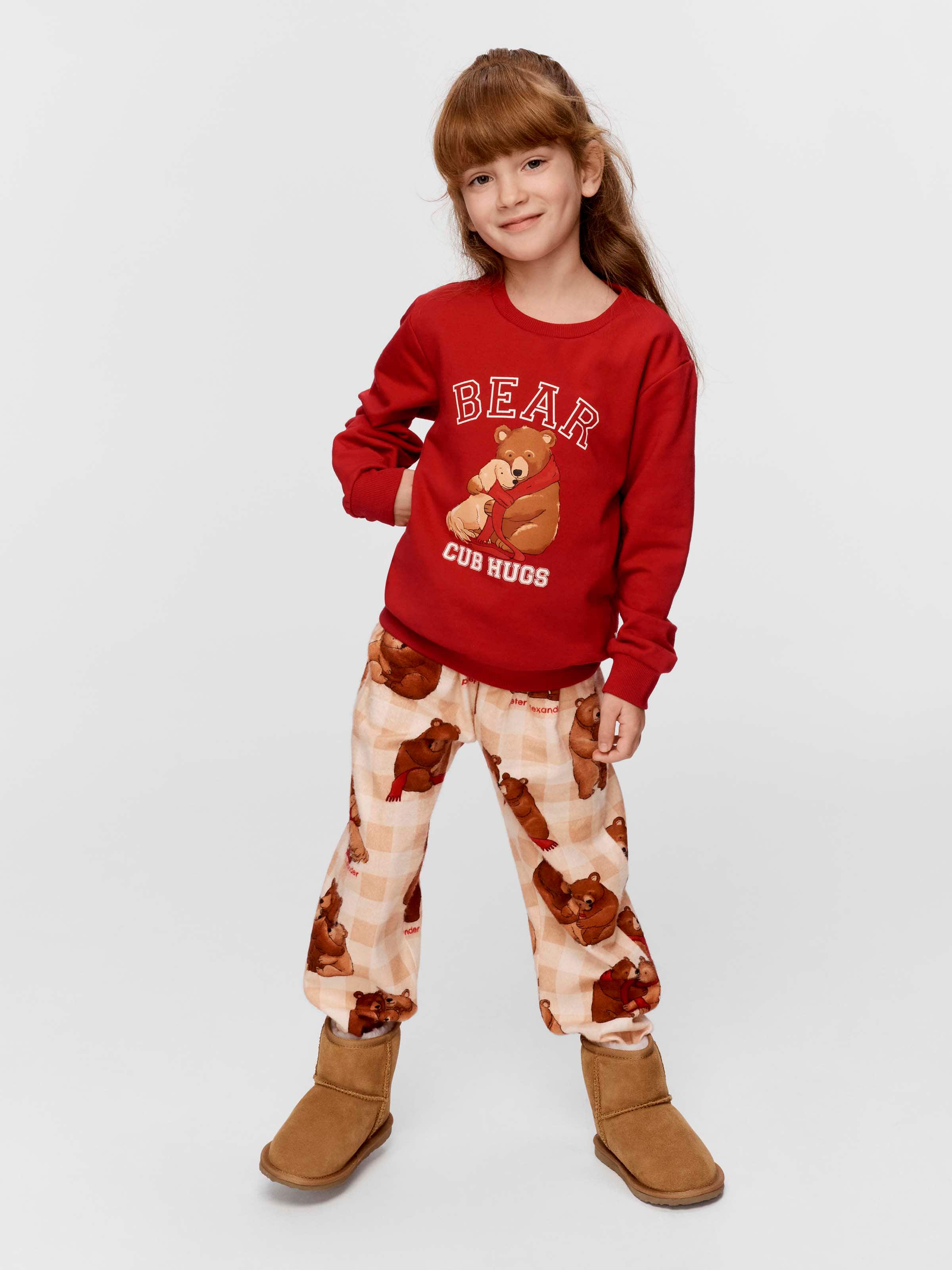 Jnr Kids Bear Cubs Long Pj Set