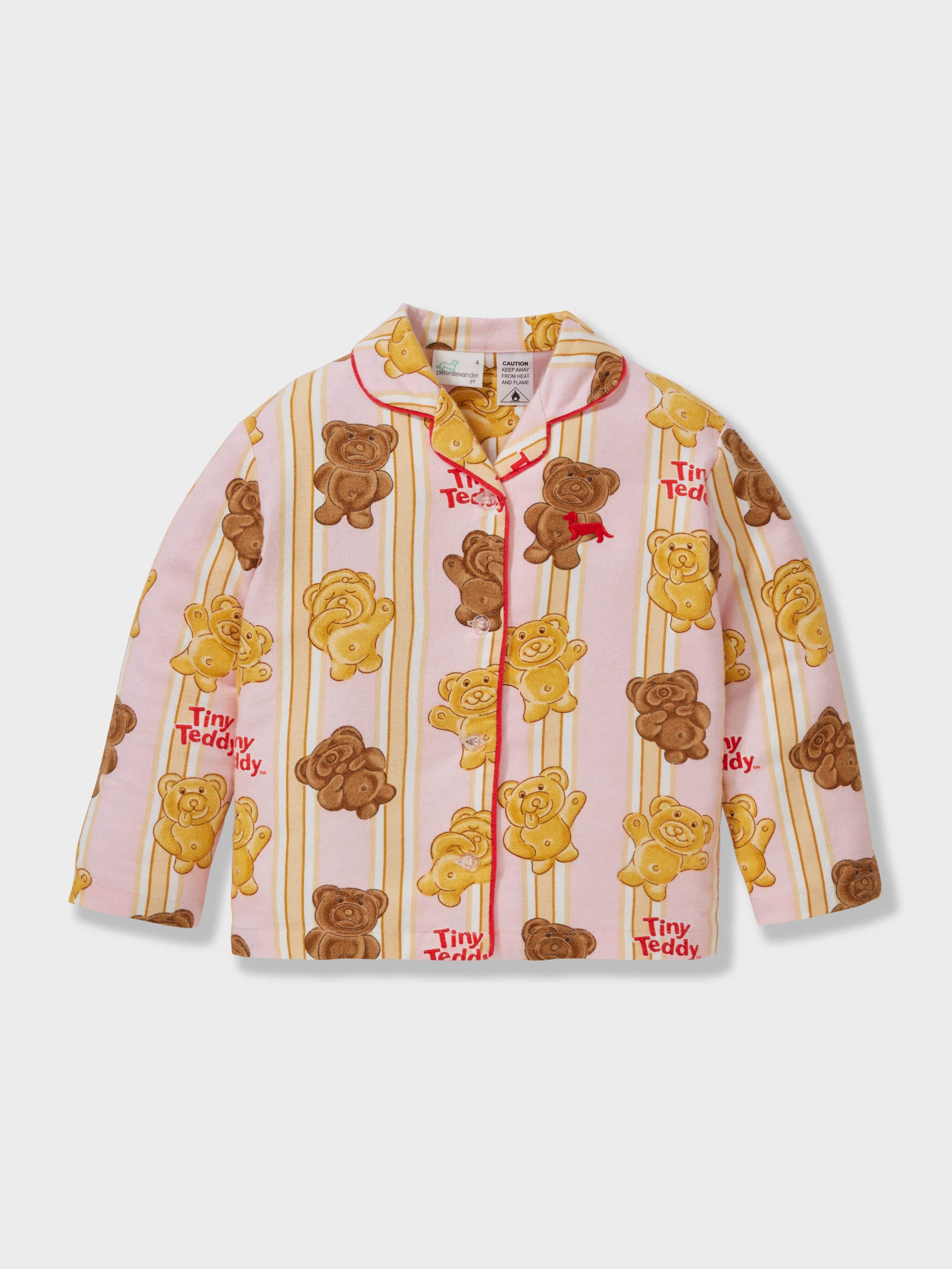 Girls Arnott's Tiny Teddy Classic Long Pj Set