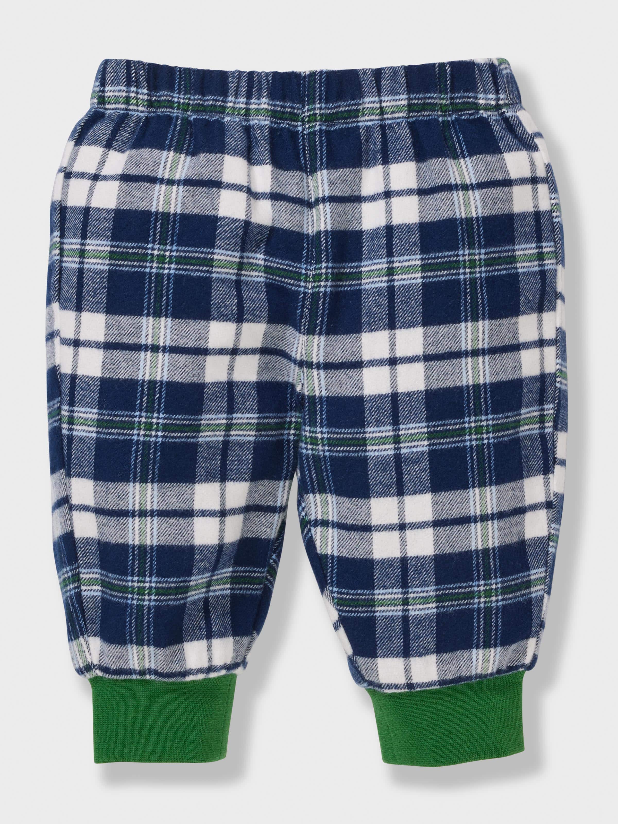Baby Navy Check 100% Cotton Long Pj Set