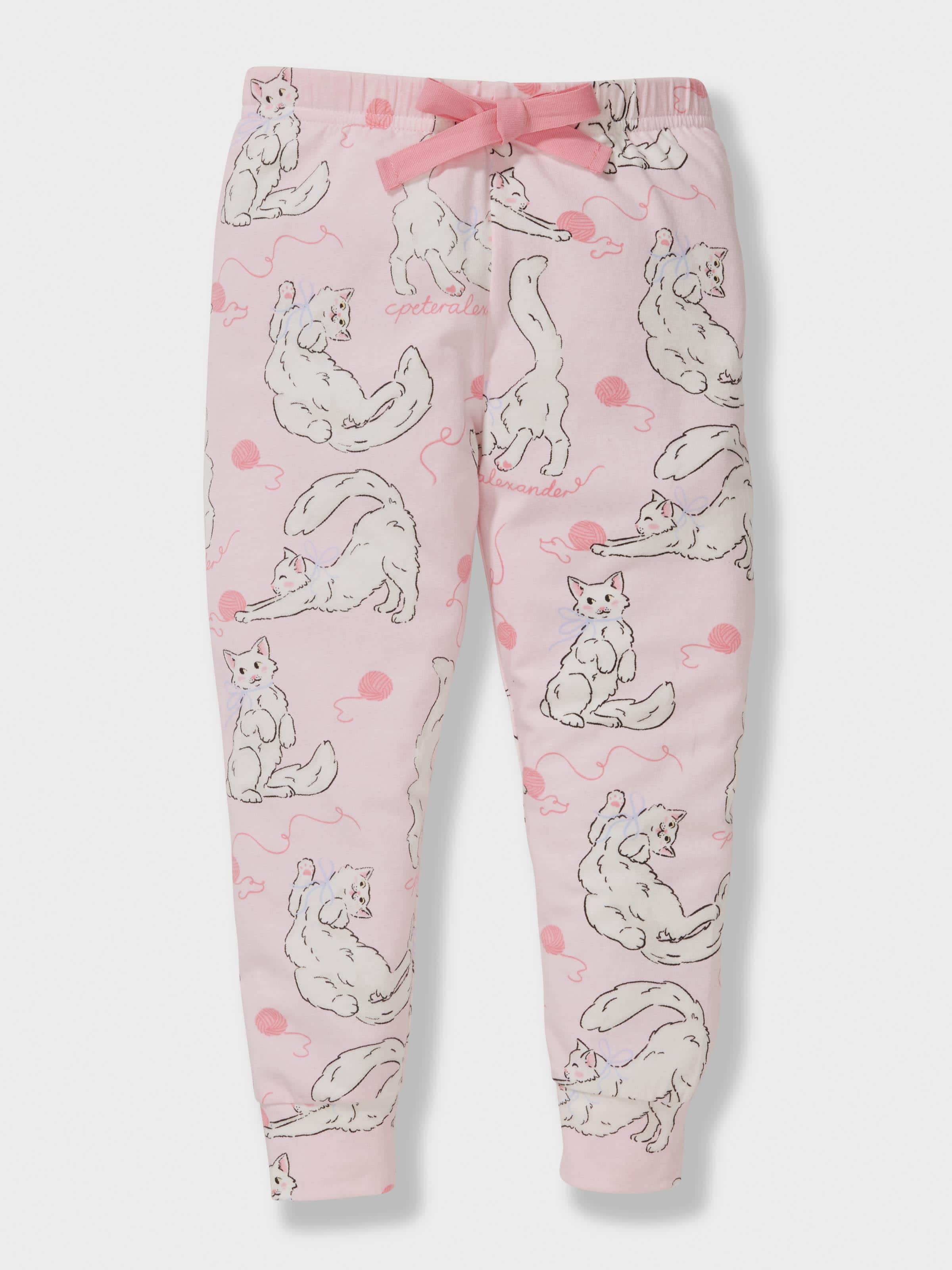 Jnr Girls Kittens Long Pj Set
