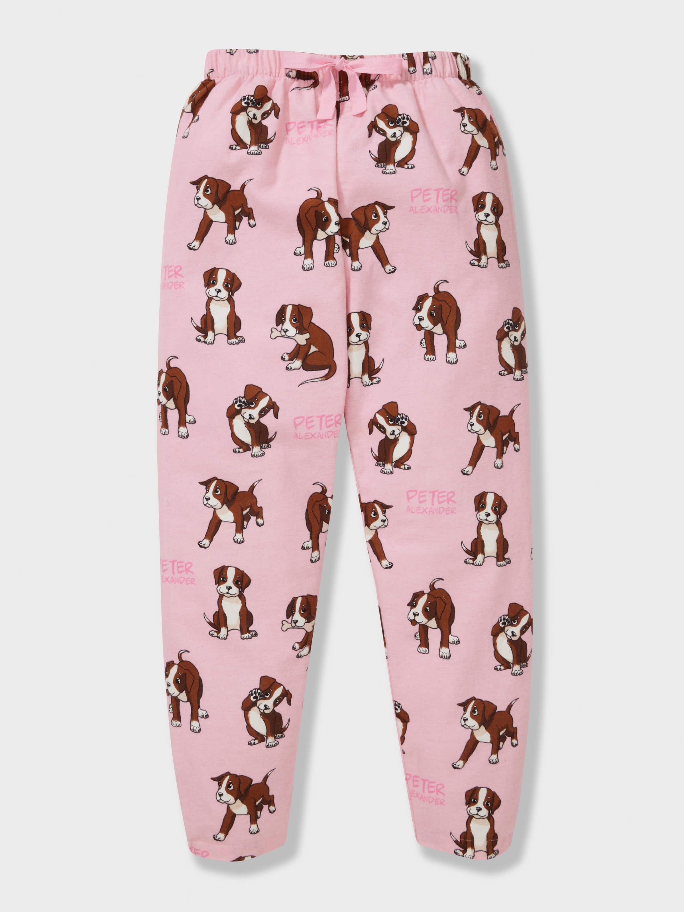 Girls Boxer Puppy 100% Cotton Long Pj Set