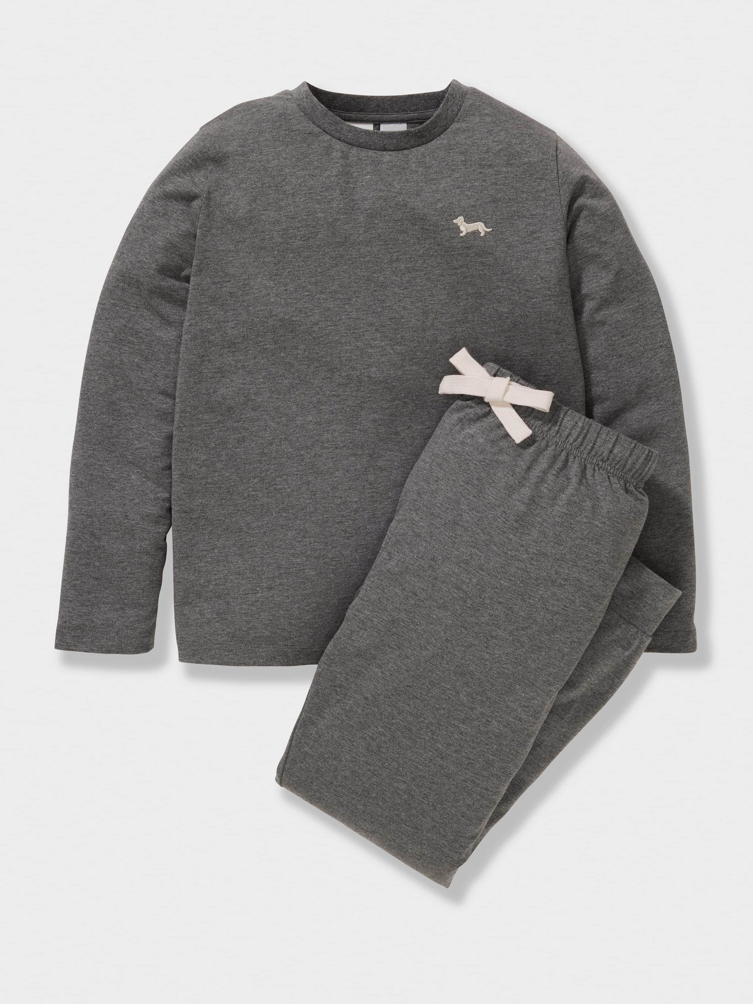 Boys Charcoal Long Pj Set