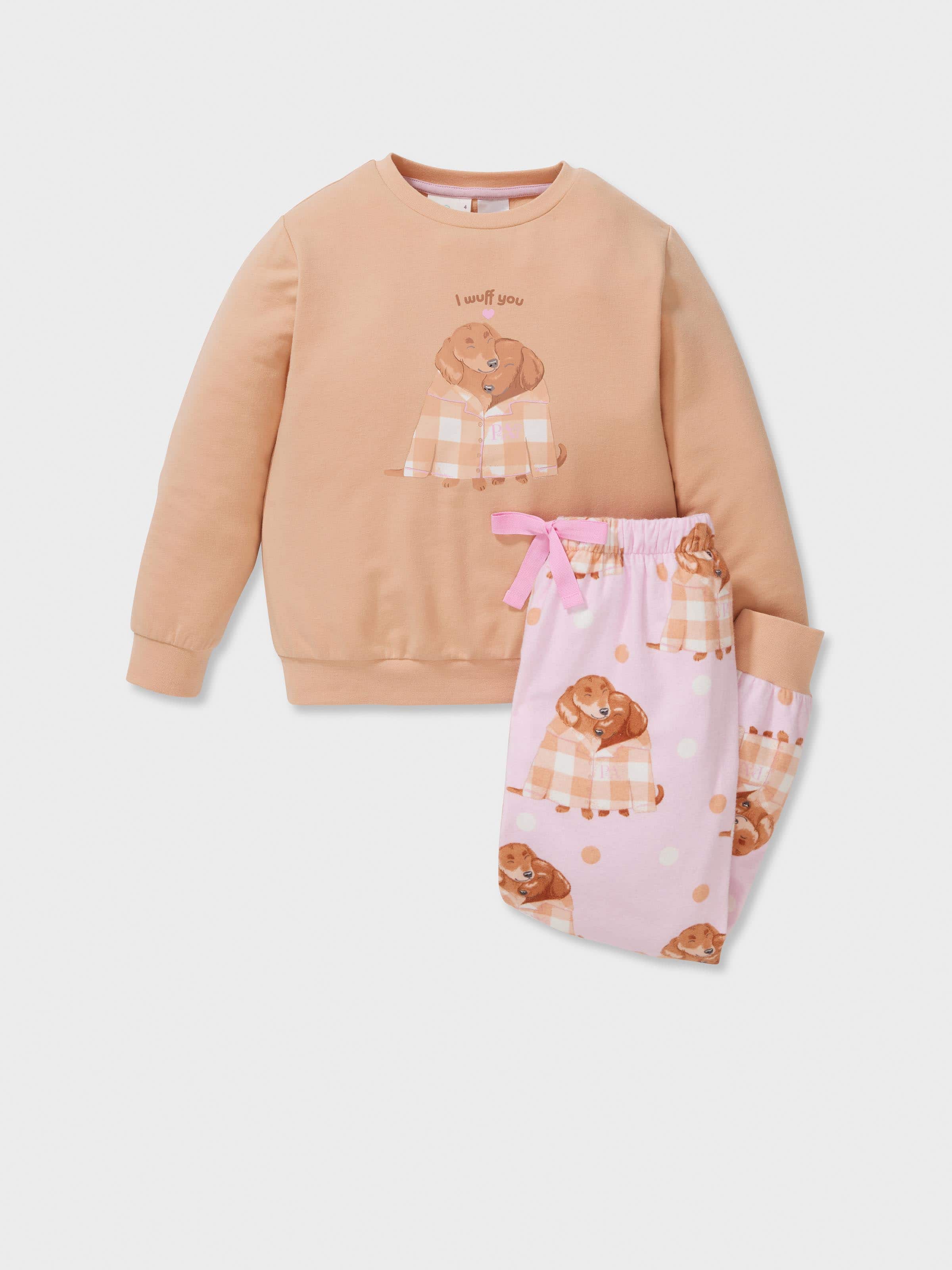 Jnr Girls Cuddling Penny Long Pj Set
