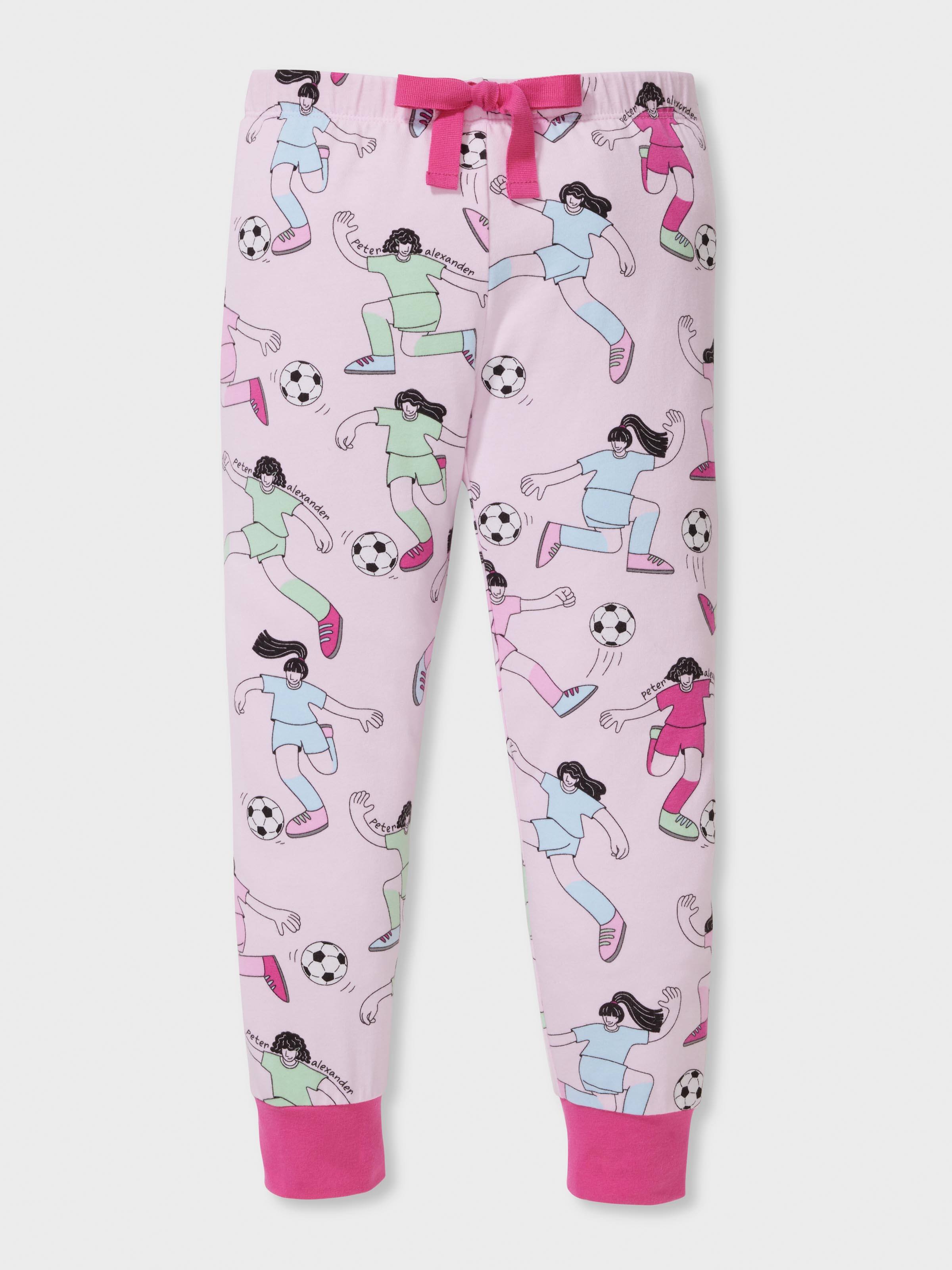 Girls Soccer Kicks Long Pj Set