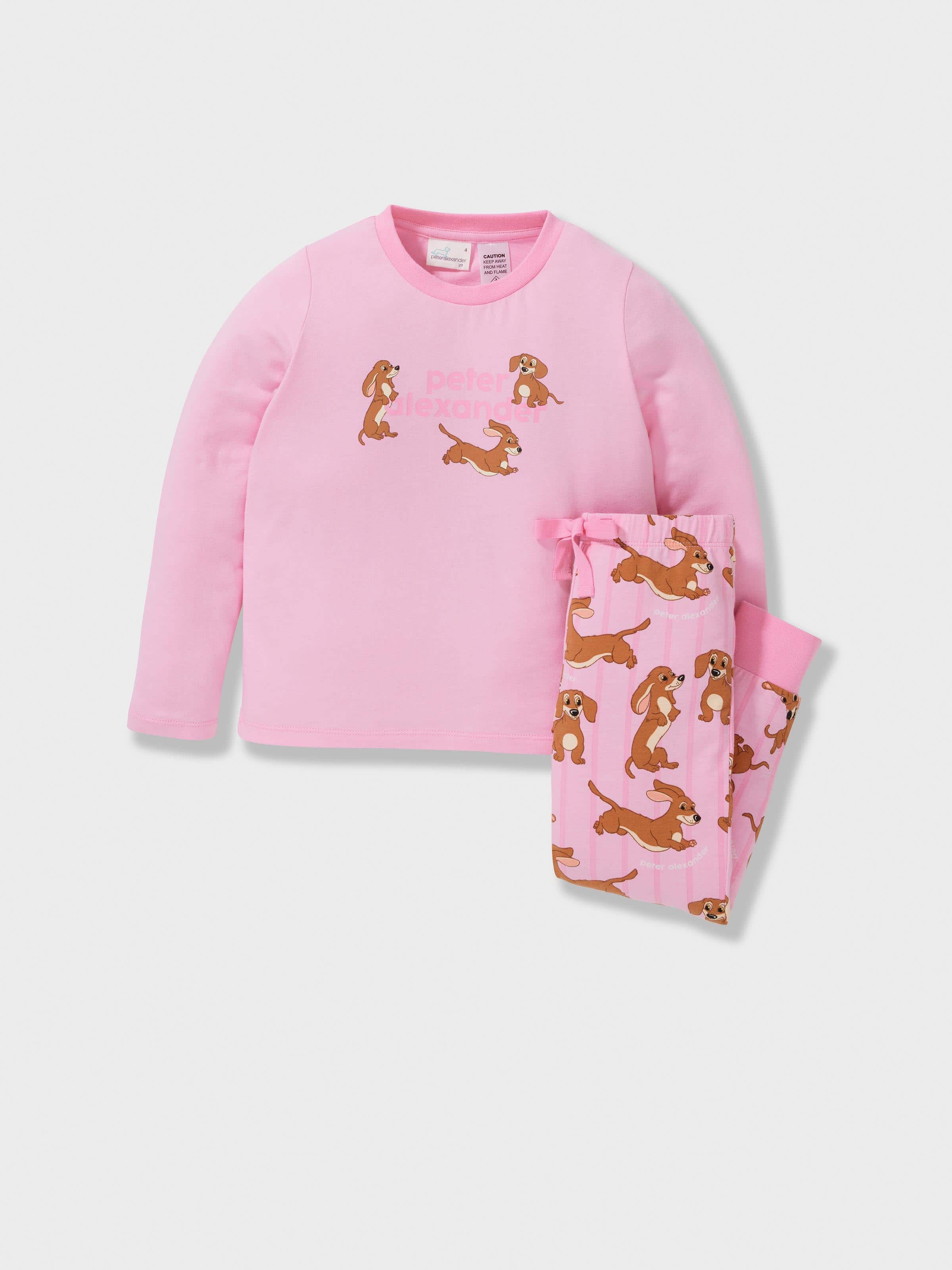 Jnr Girls Pink Penny Long Pj Set