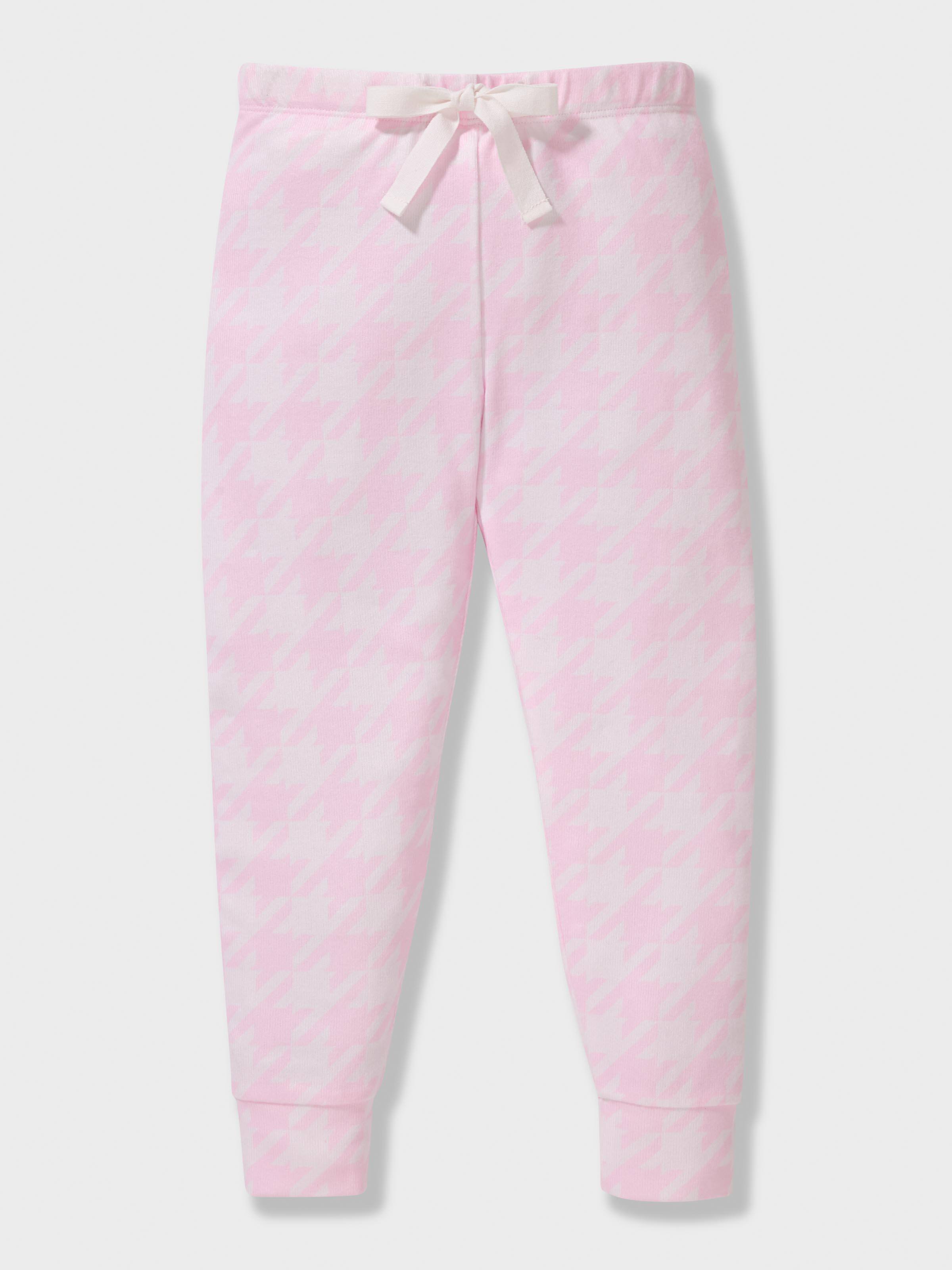 Jnr Girls Pink Plush Long Pj Set