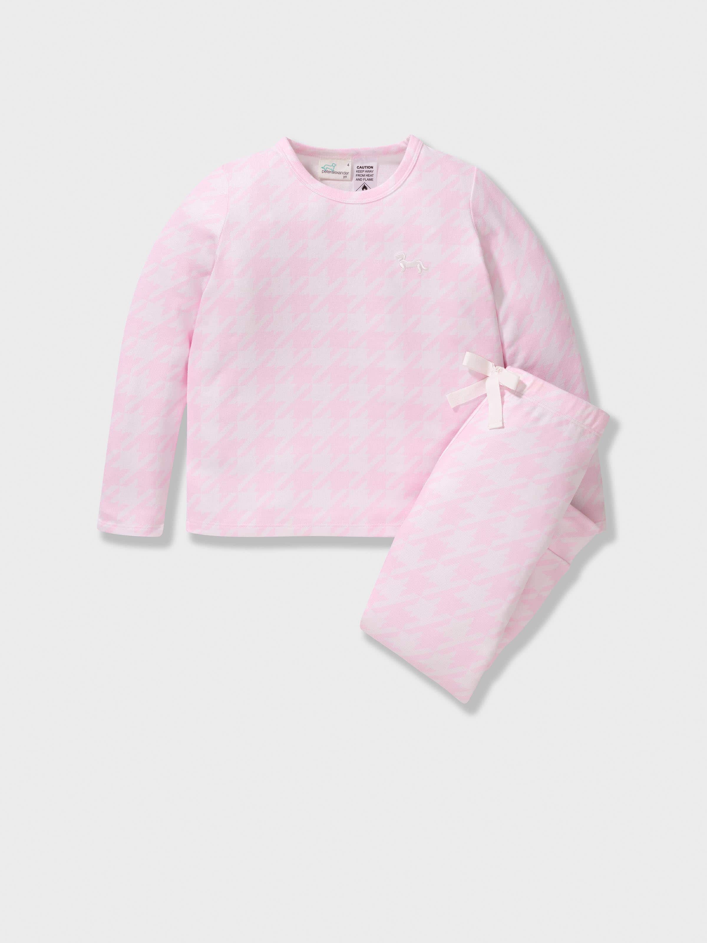 Jnr Girls Pink Plush Long Pj Set