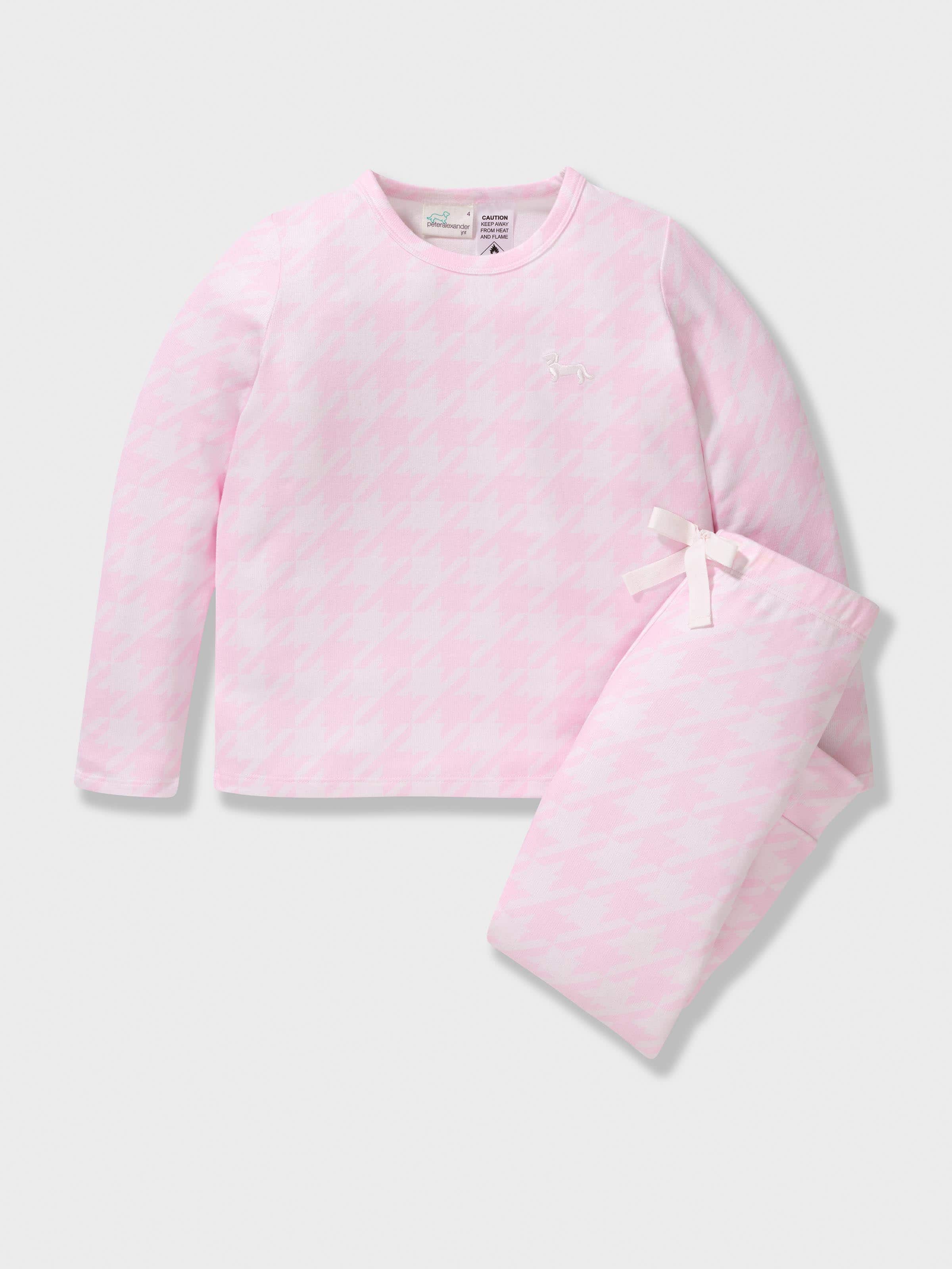 Girls Pink Plush Long Pj Set