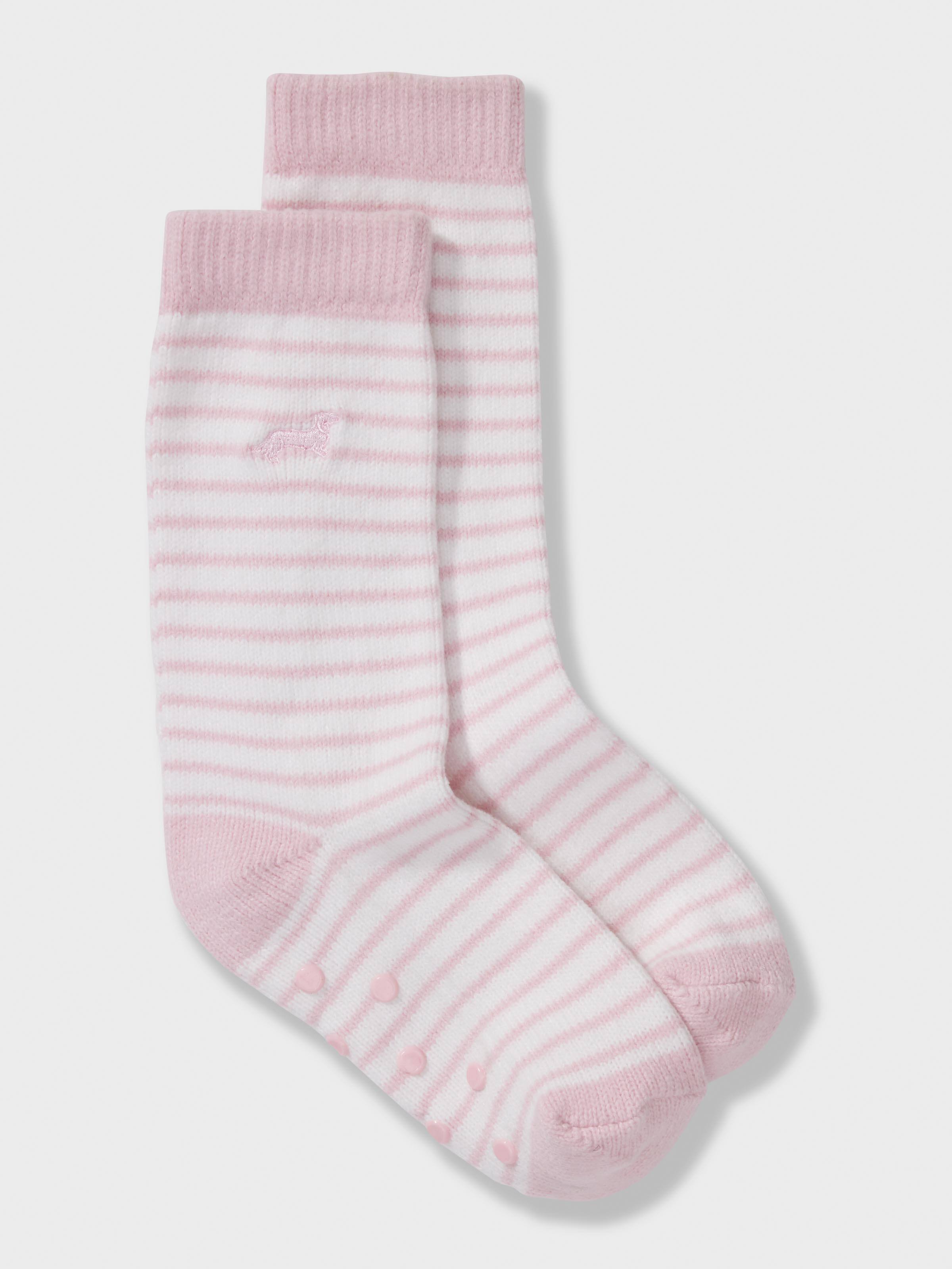 Girls Pink Stripe Sock