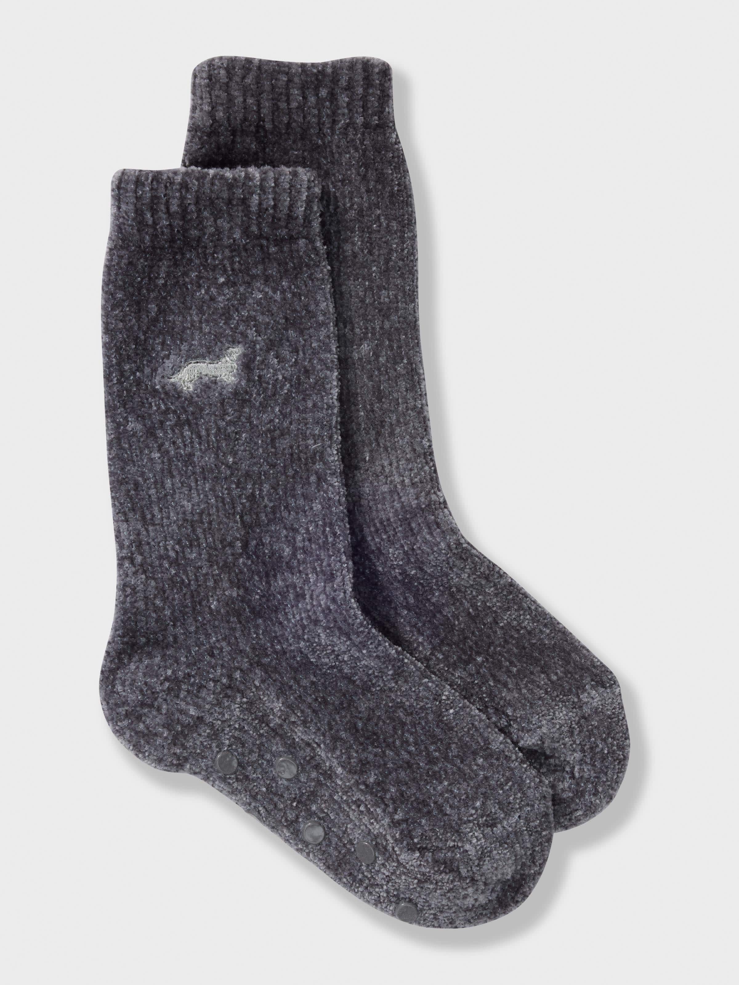 Kids Slate Fluffy Sock