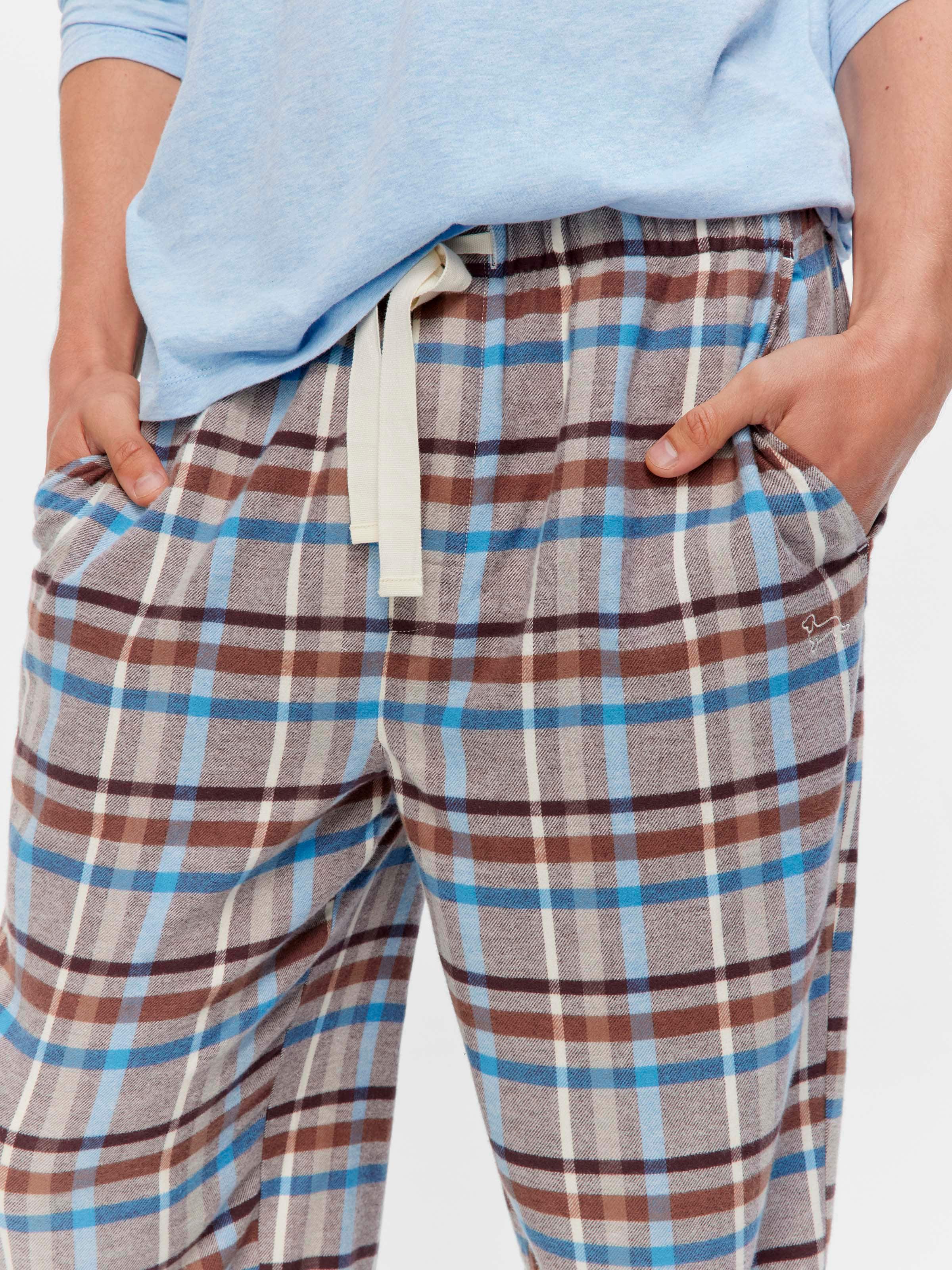 Chocolate Blue Check Classic Pj Pant