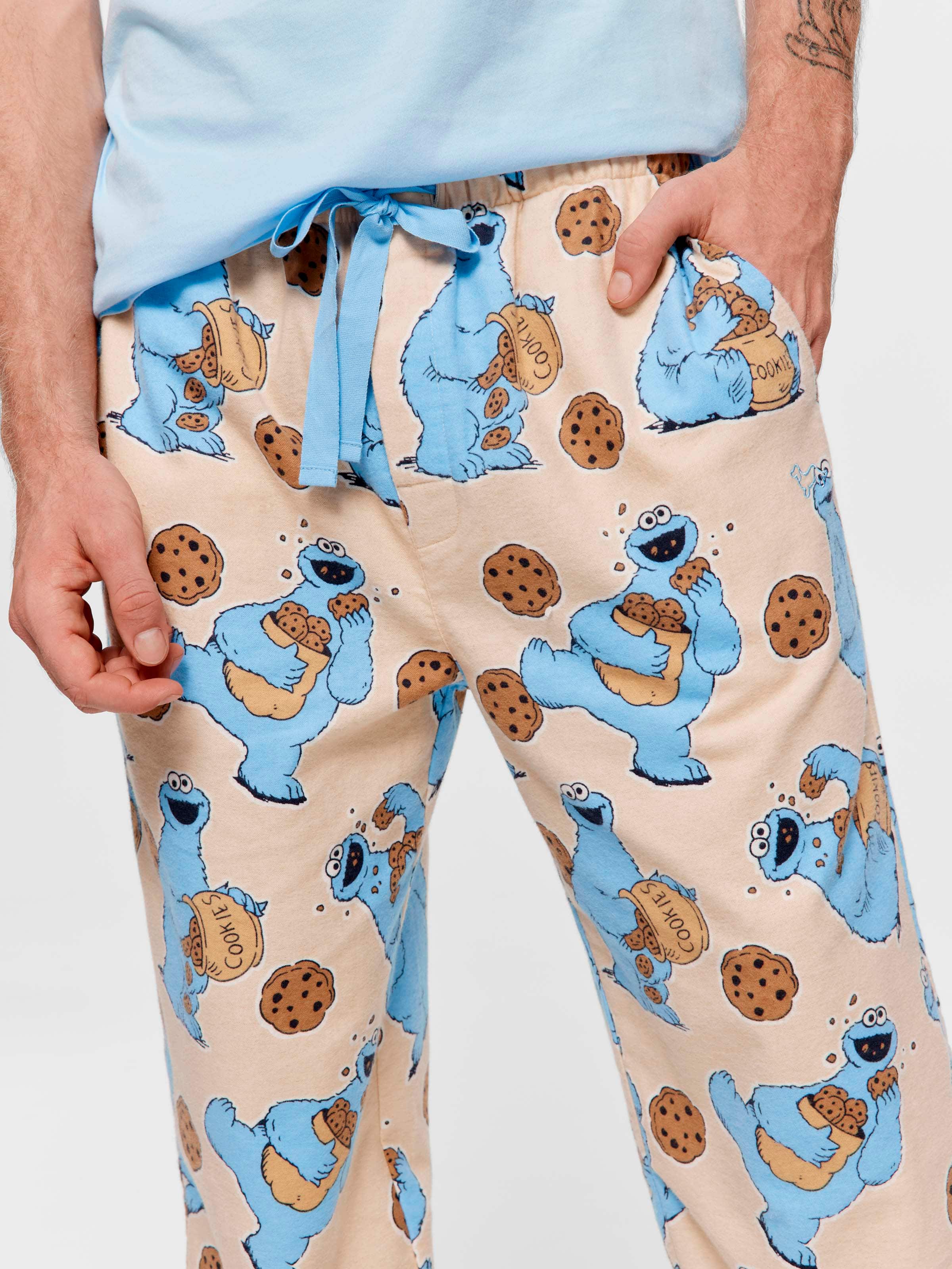 Cookie Monster Flannelette Classic Pj Pant