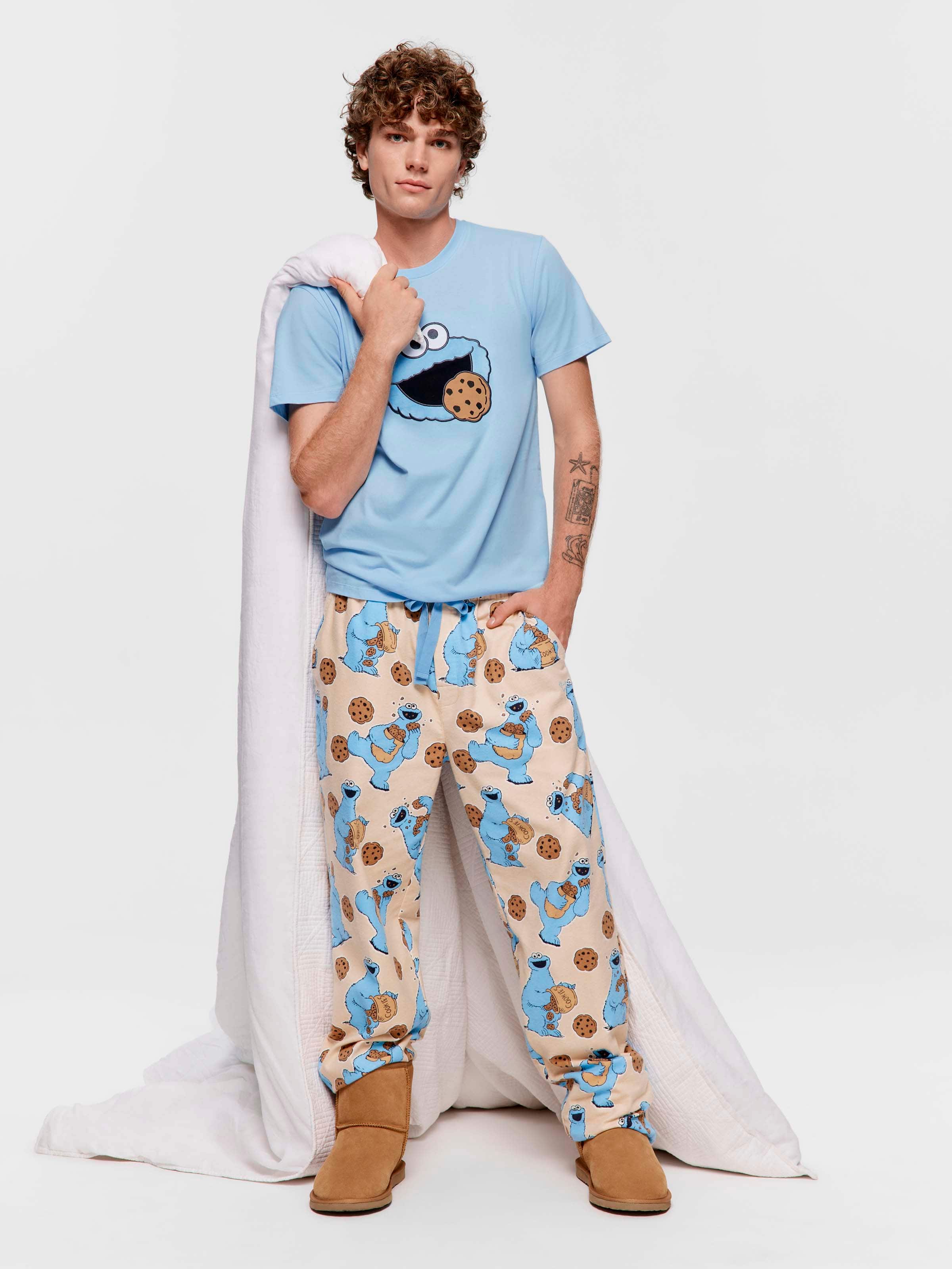 Cookie Monster Flannelette Classic Pj Pant