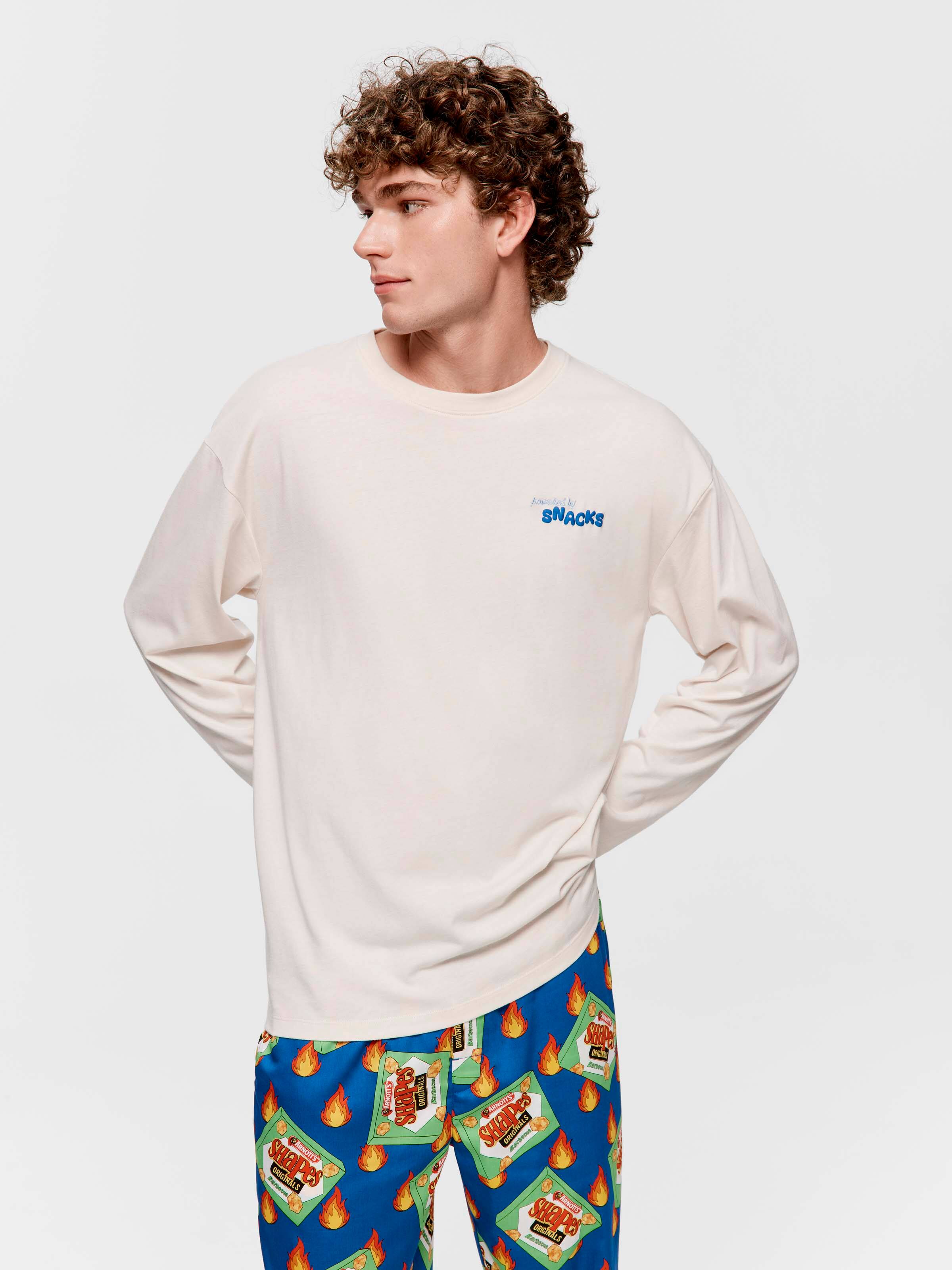 Powered By Snacks Long Sleeve Top