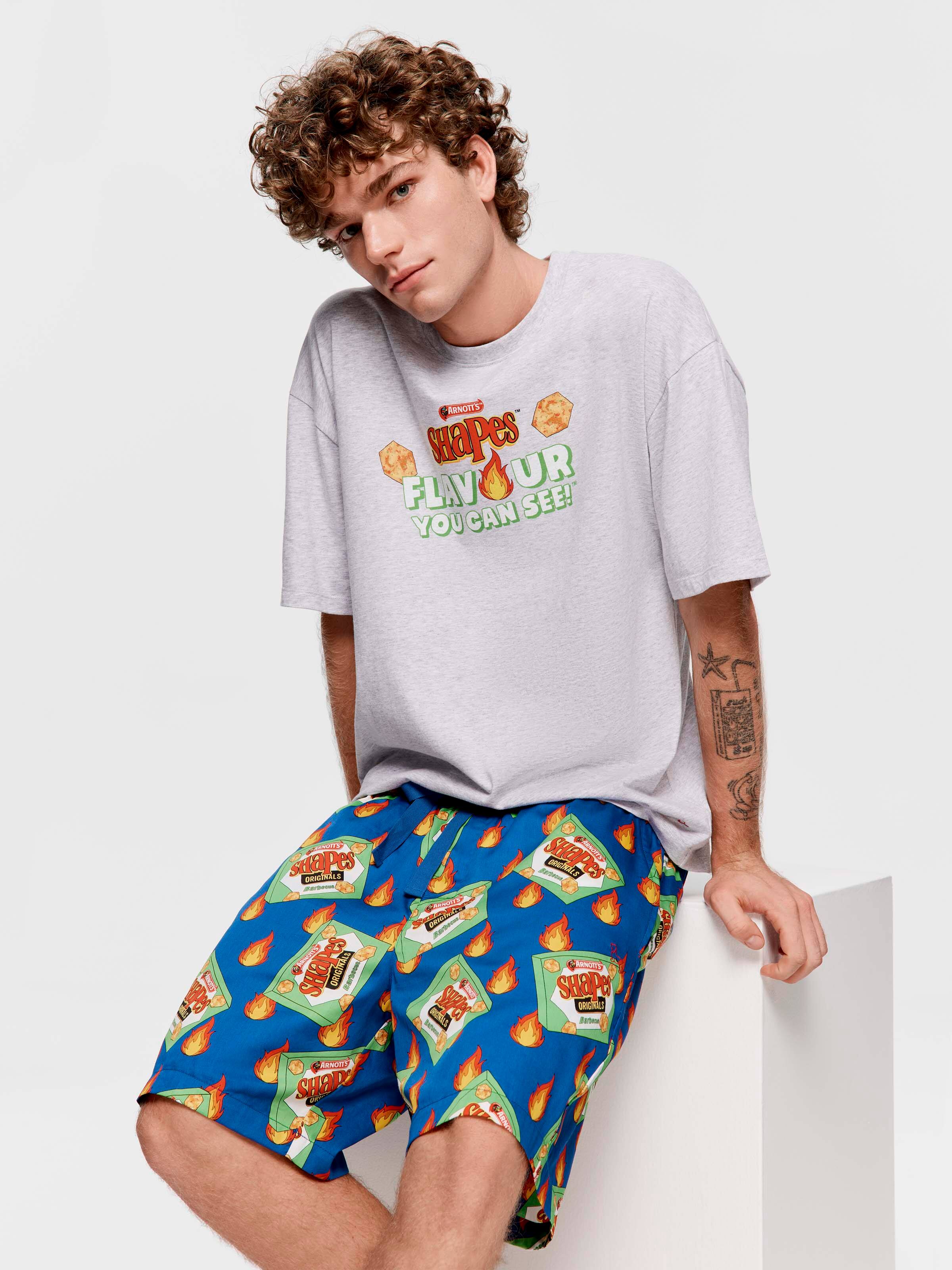 Arnott's Bbq Shapes 100% Cotton Mid Short