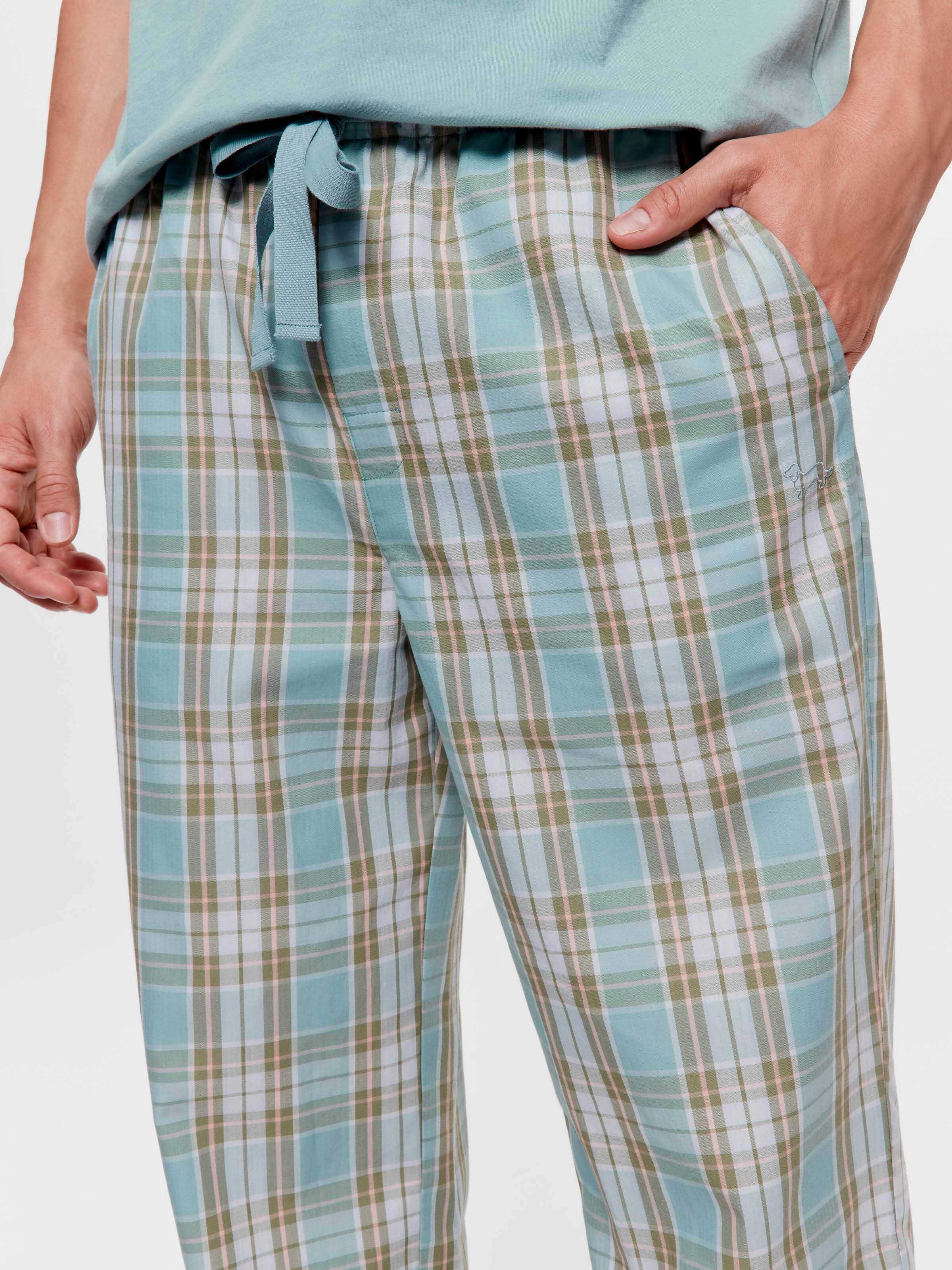 Green Check 100% Cotton Classic Pj Pant