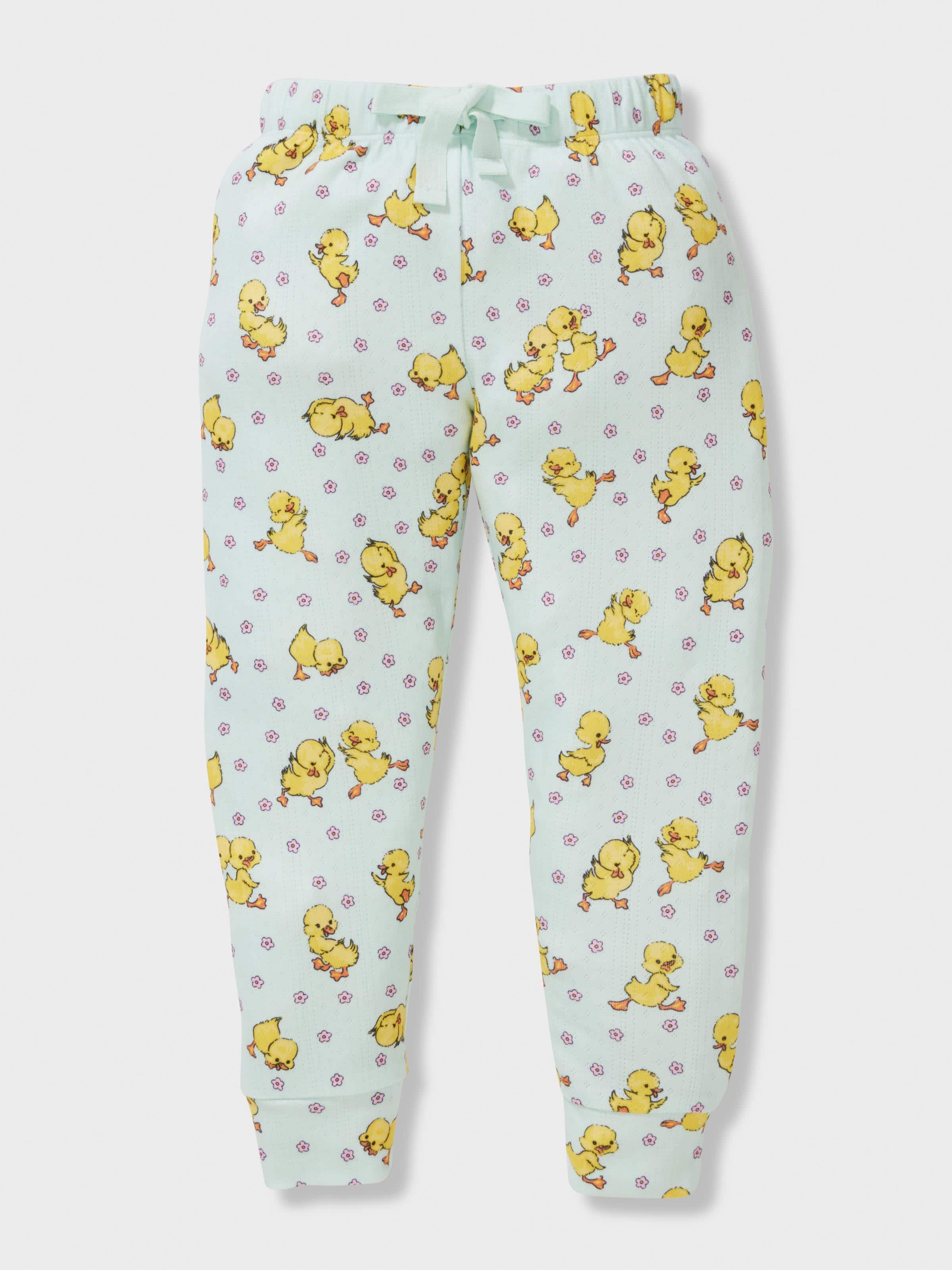 Jnr Girls Duck Pointelle Long Pj Set